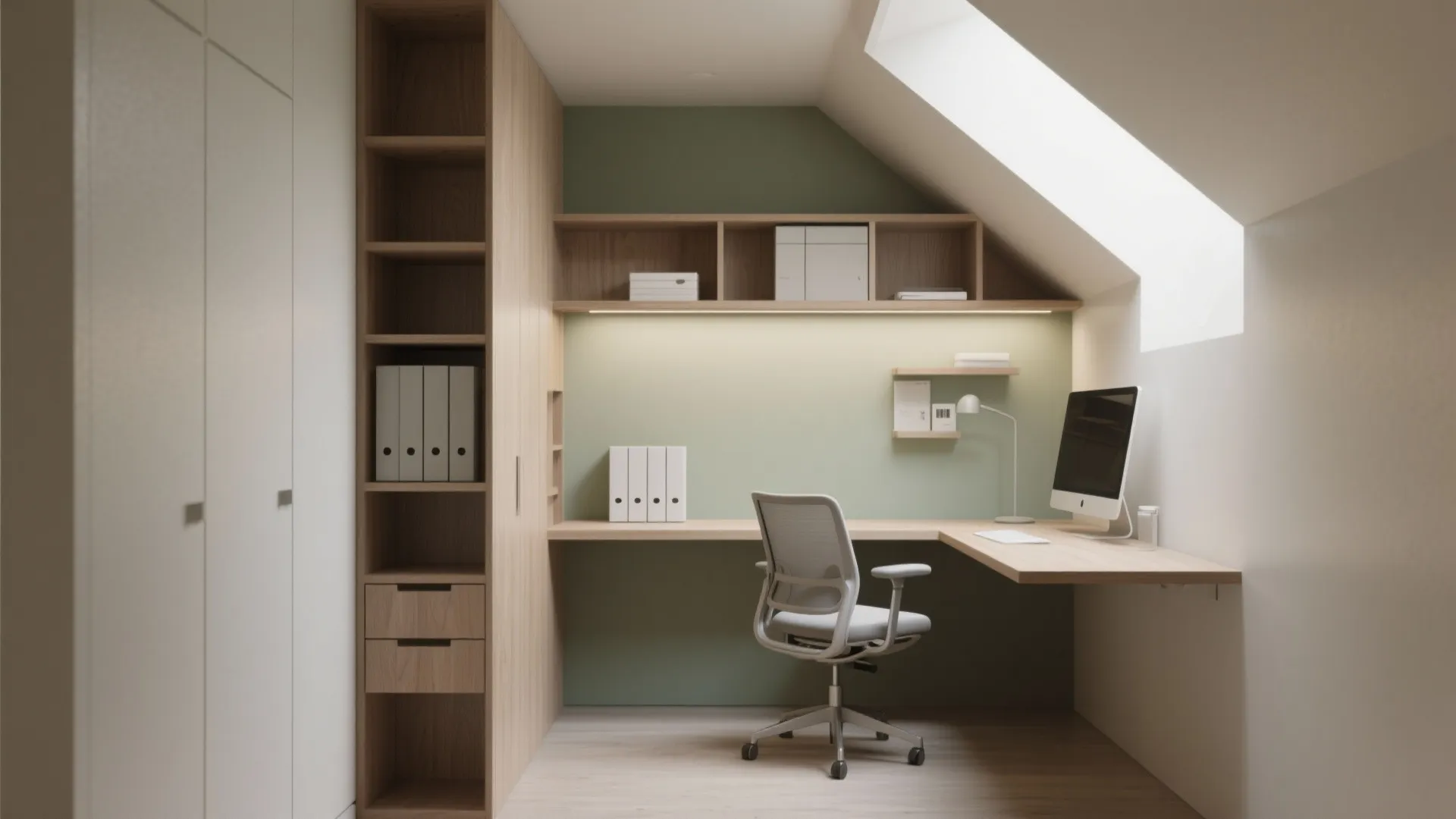 1. Turn an alcove into a focused workstation