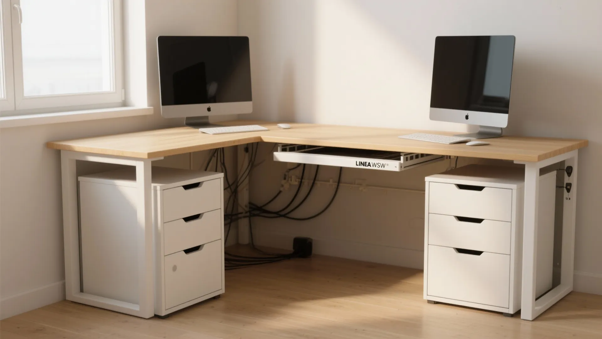 1. ALEX drawer + tabletop combo for a tailored desk