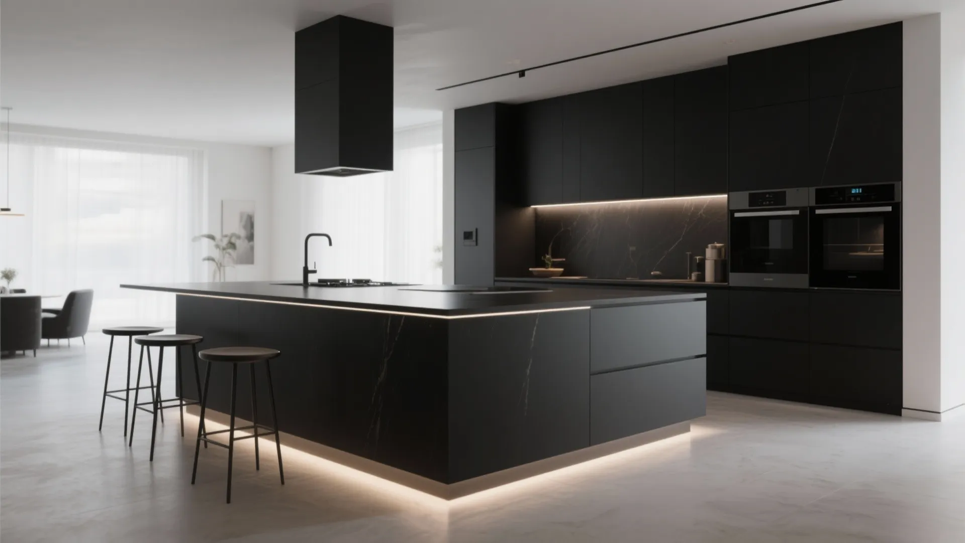 5. All-Black Kitchen Island