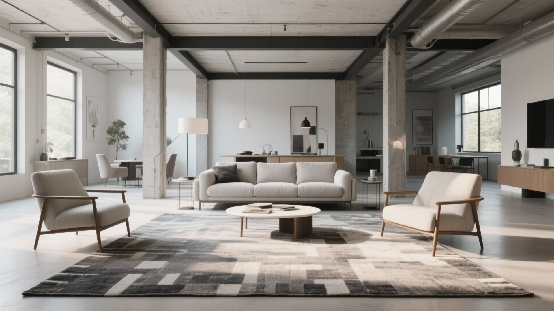 2. All Furniture Legs on Rug