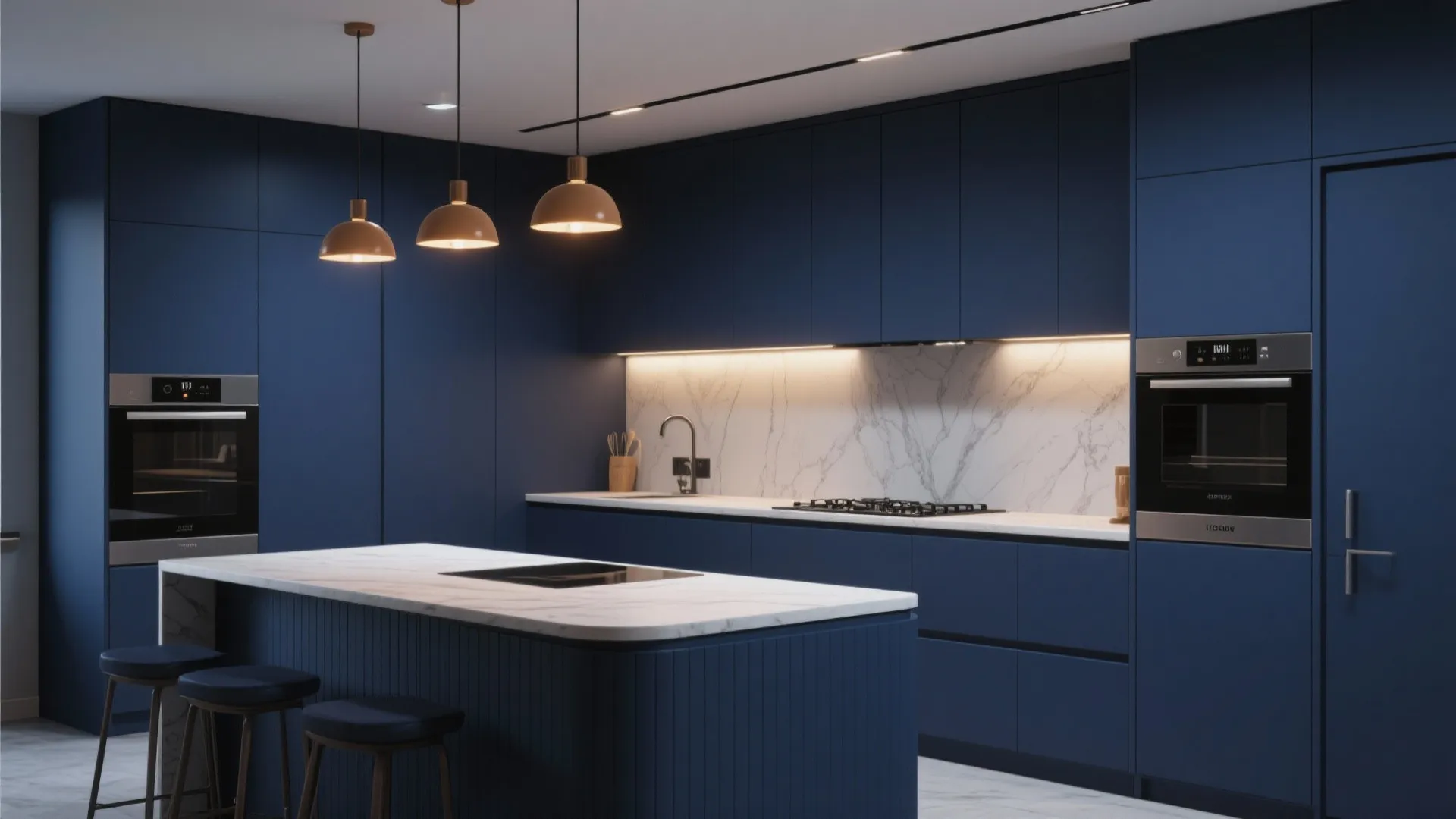 10. All-Navy Minimalist Look