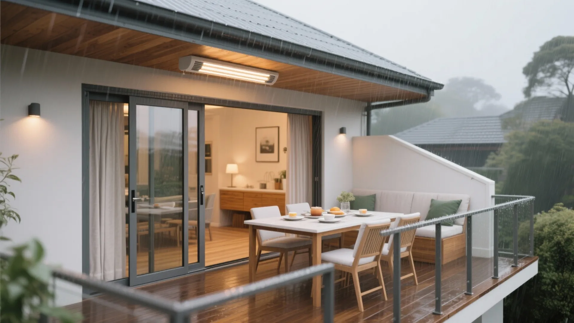 All-Weather Balcony Dining with Sliding or Bifold Doors