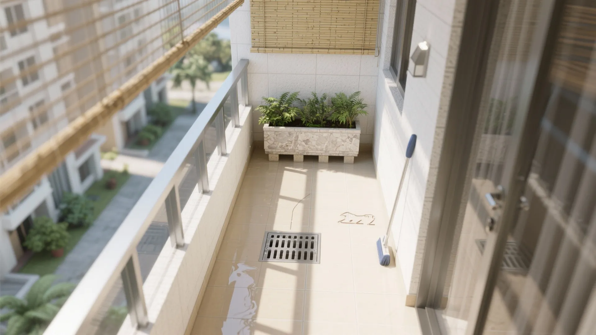 2) All-Weather Balcony: Shade, Drainage, and Durability