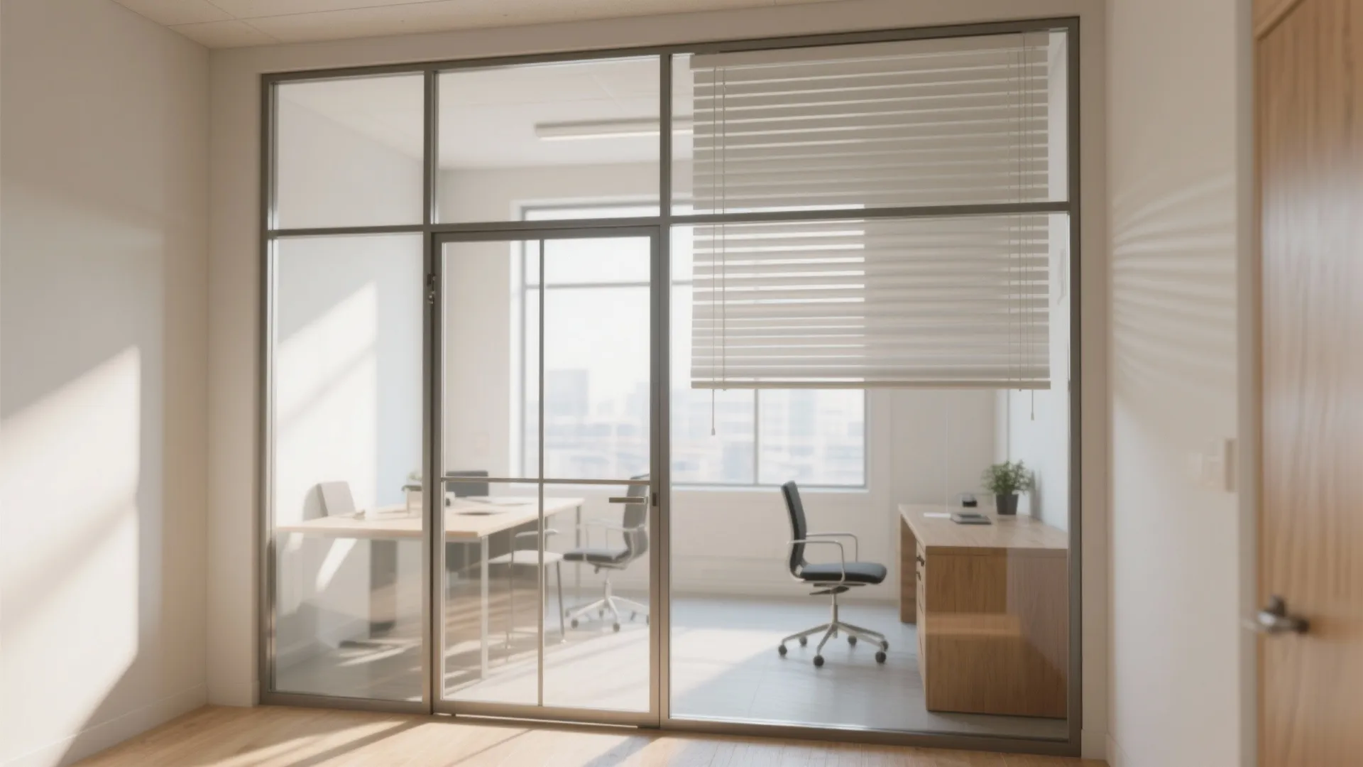 1. All-glass French doors to keep sightlines open