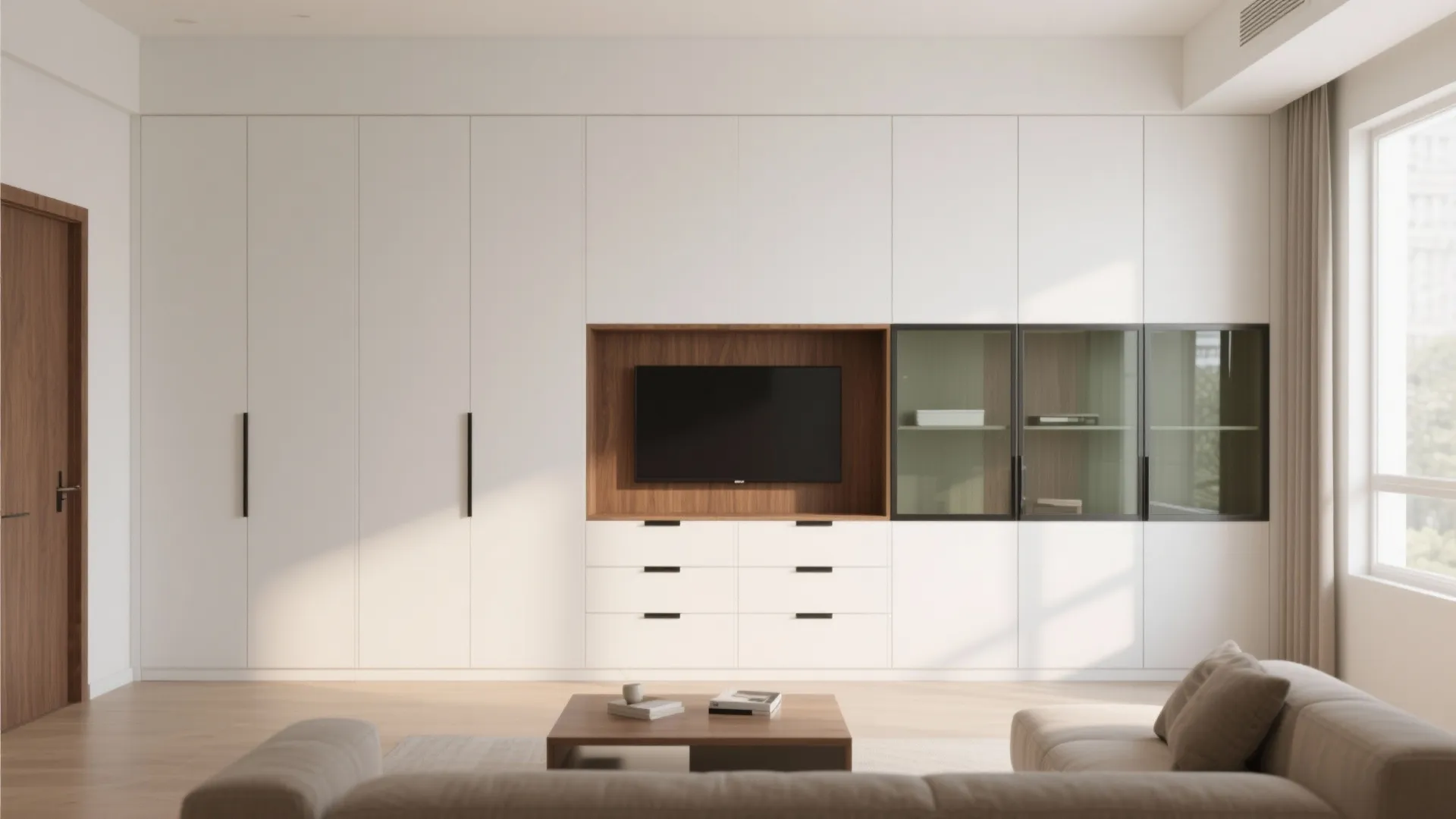 Wall Almirah Design for Living Room: 5 Smart Ideas: Small-space, big creativity—my pro take on streamlined built-ins for real homes