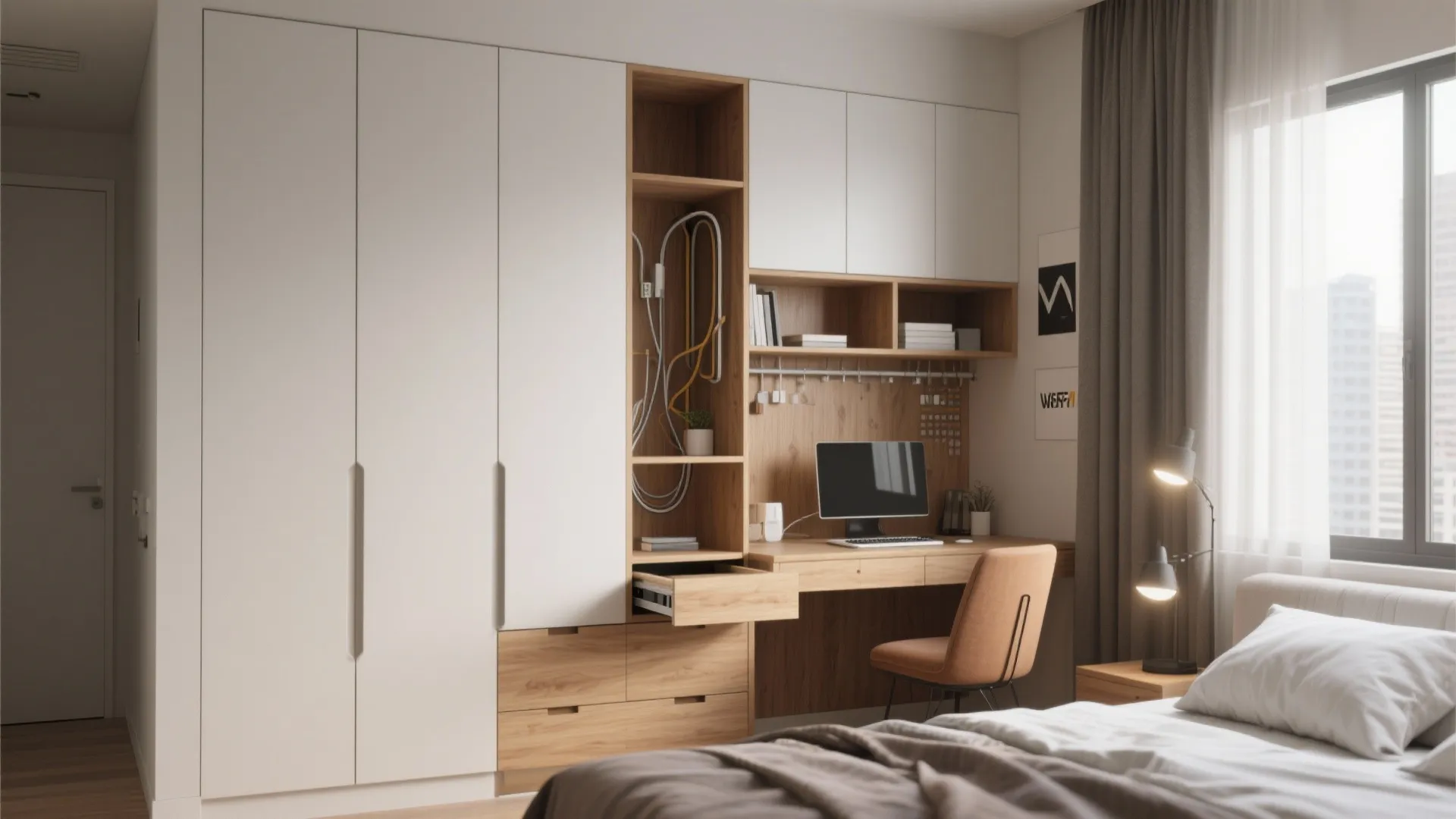 Multi-Functional Almirah with Workspace