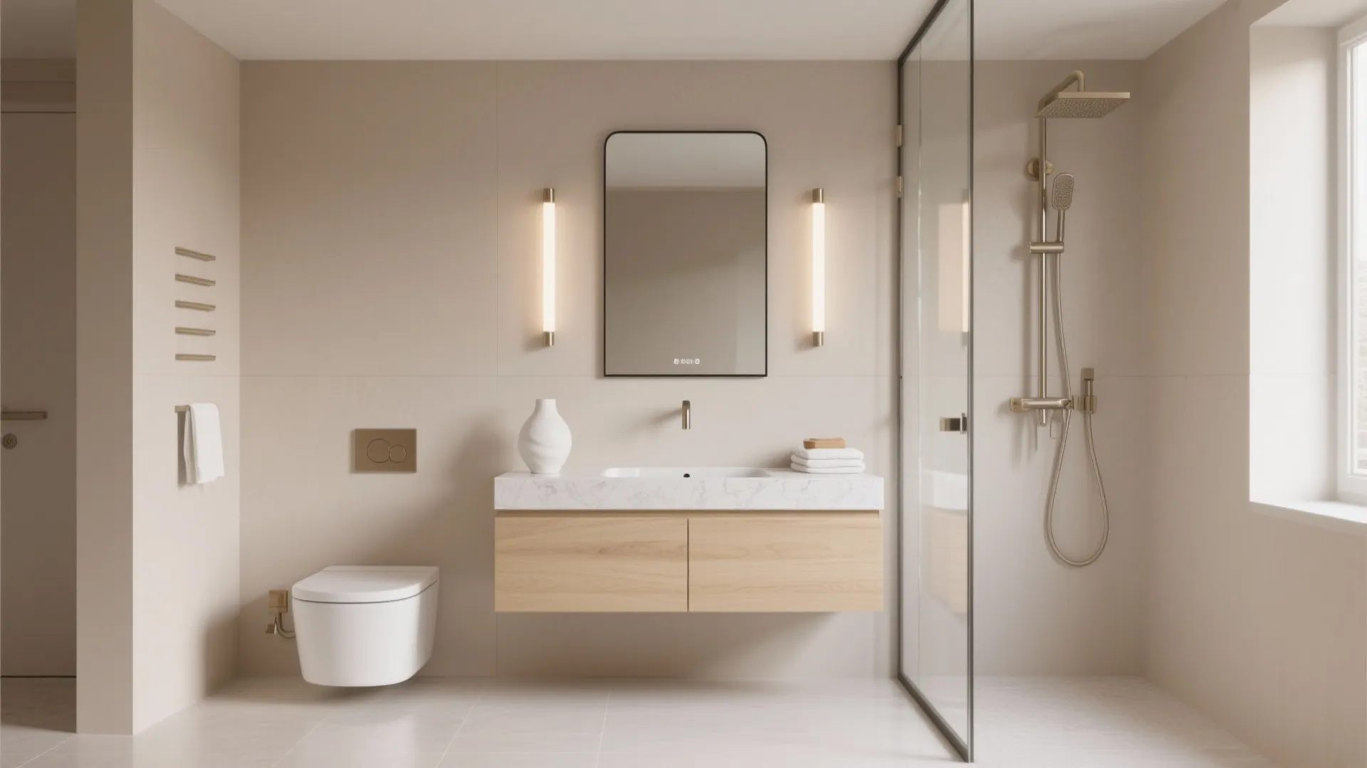 Designing a Modern Almond Bathroom