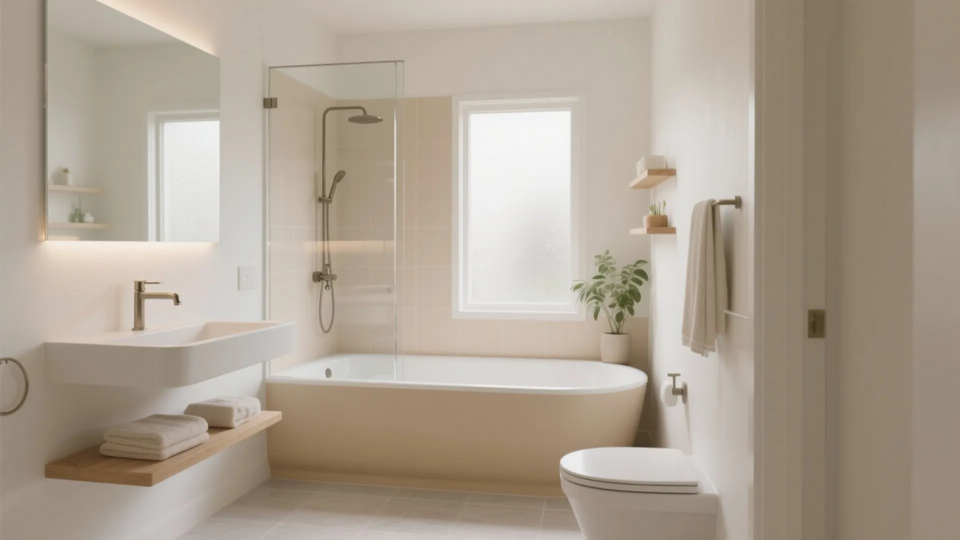 Decorating a Small Bathroom with an Almond Shower Tub: Creative Ideas for Stylish Small Bathroom Design
