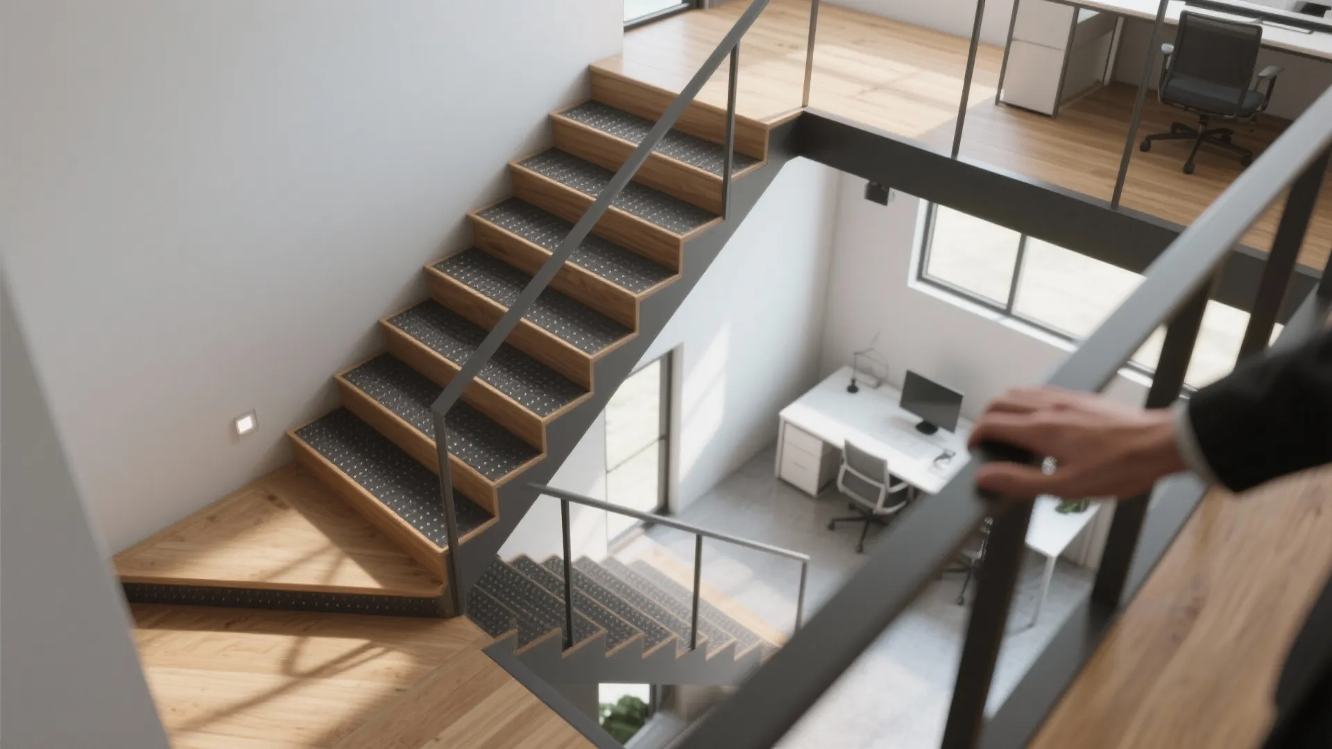 2. Alternating tread (space-saver) stairs