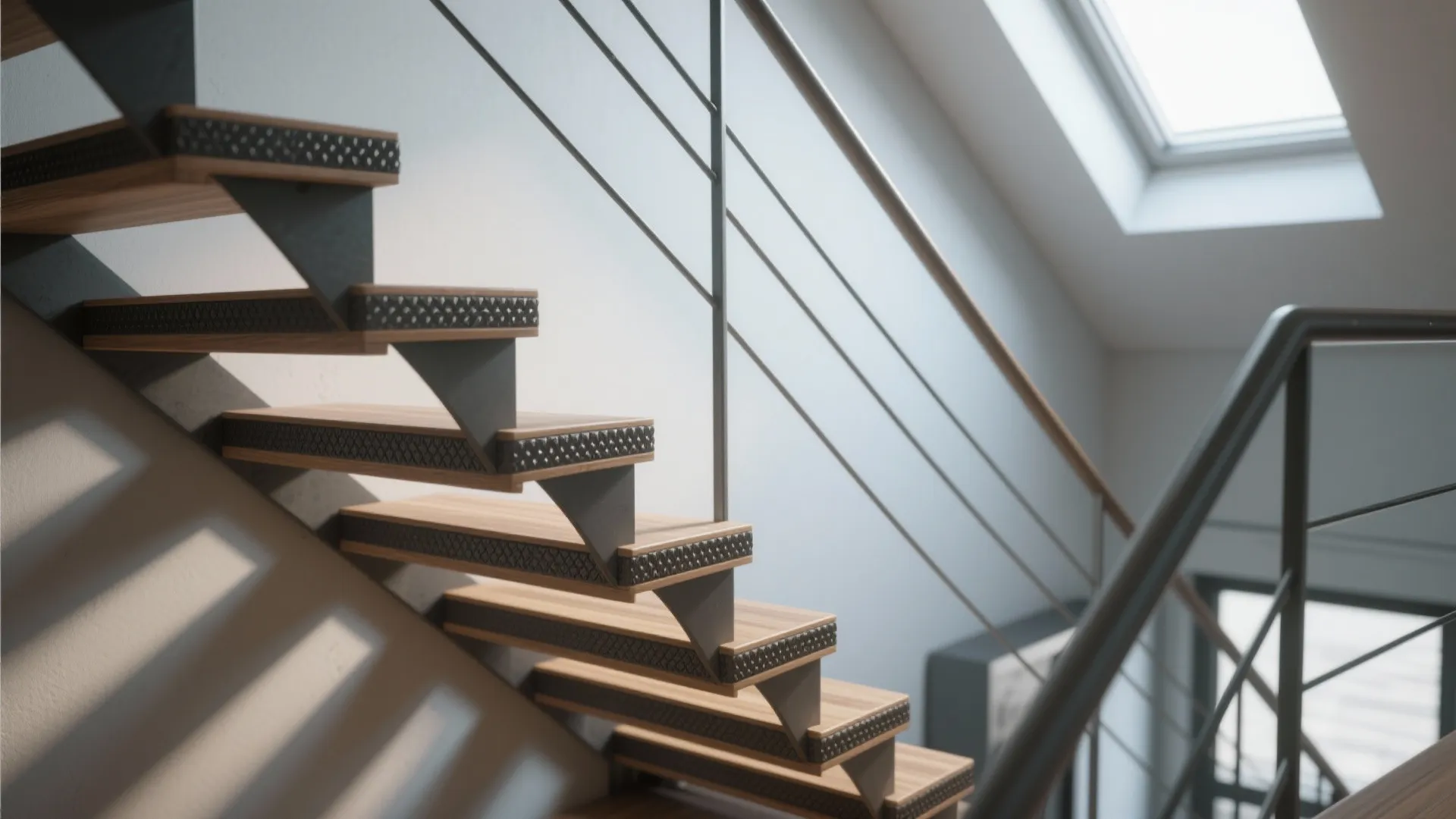 2. Alternating tread stairs (aka paddle stairs)