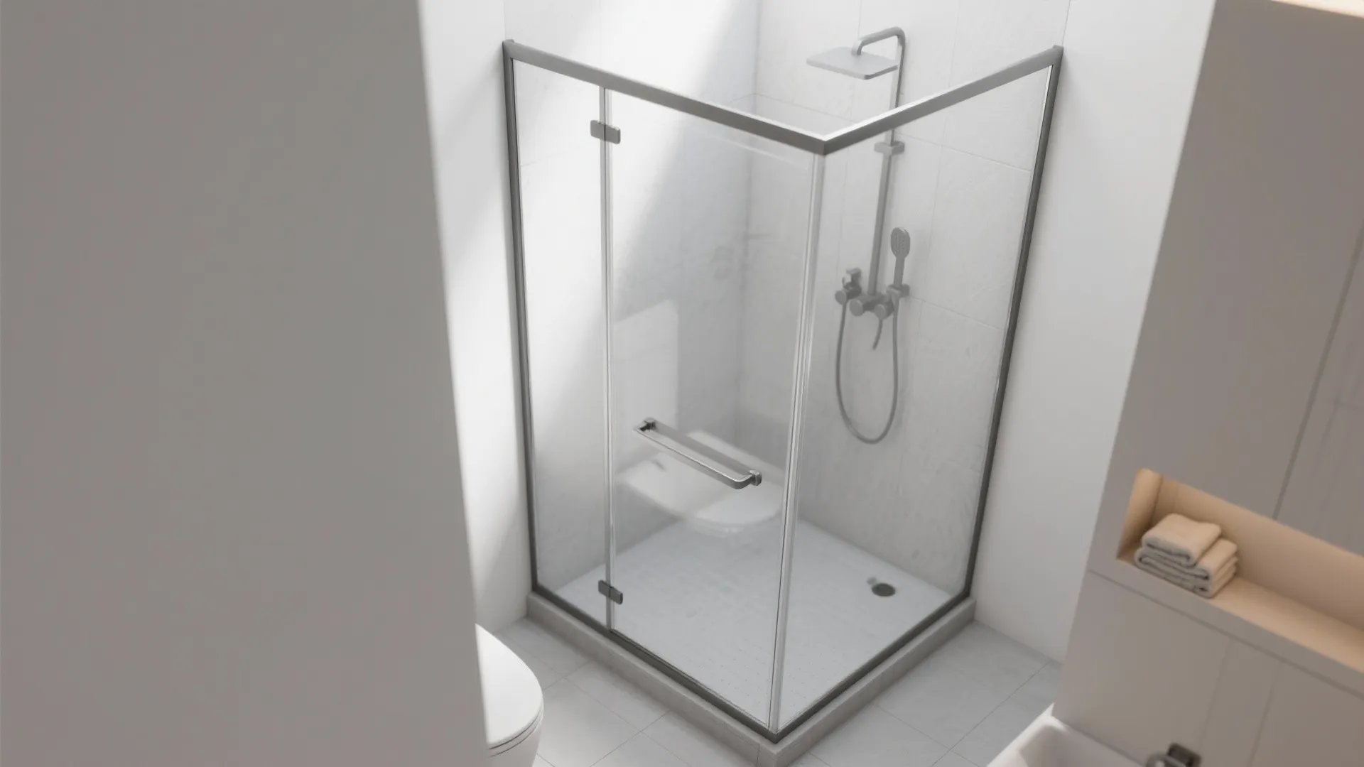 Aluminium-Framed Glass Shower Screens