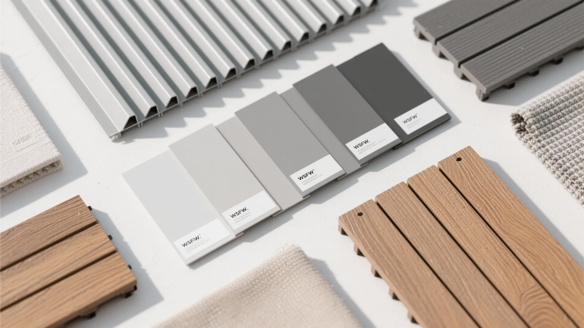 5) Mixed-material aluminium frames with wood-look accents