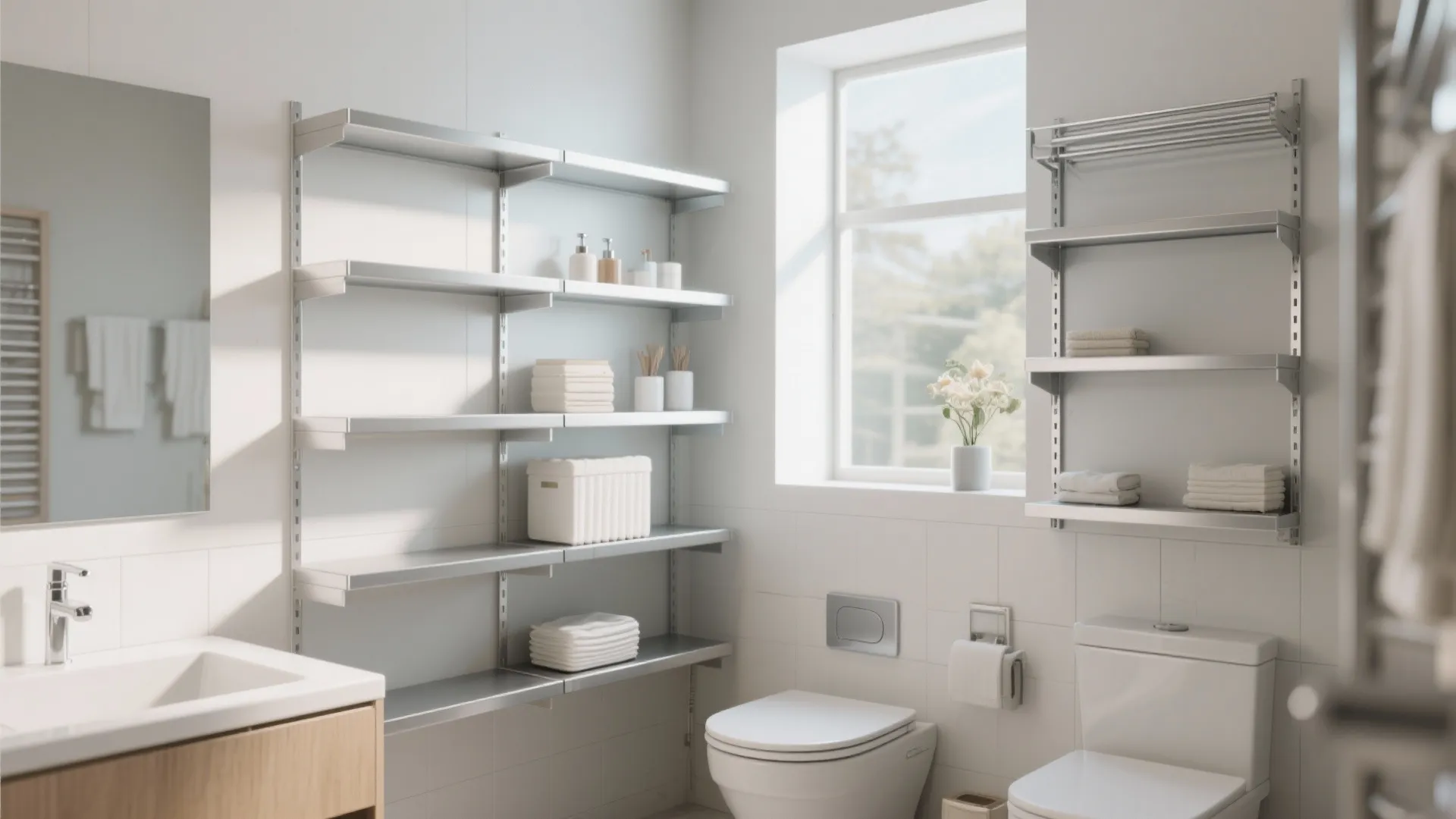 Aluminium shelving systems