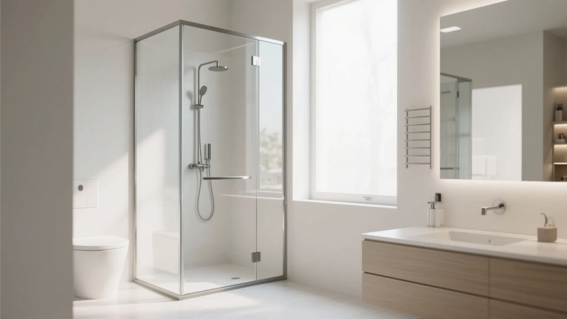 Aluminium-framed shower enclosures