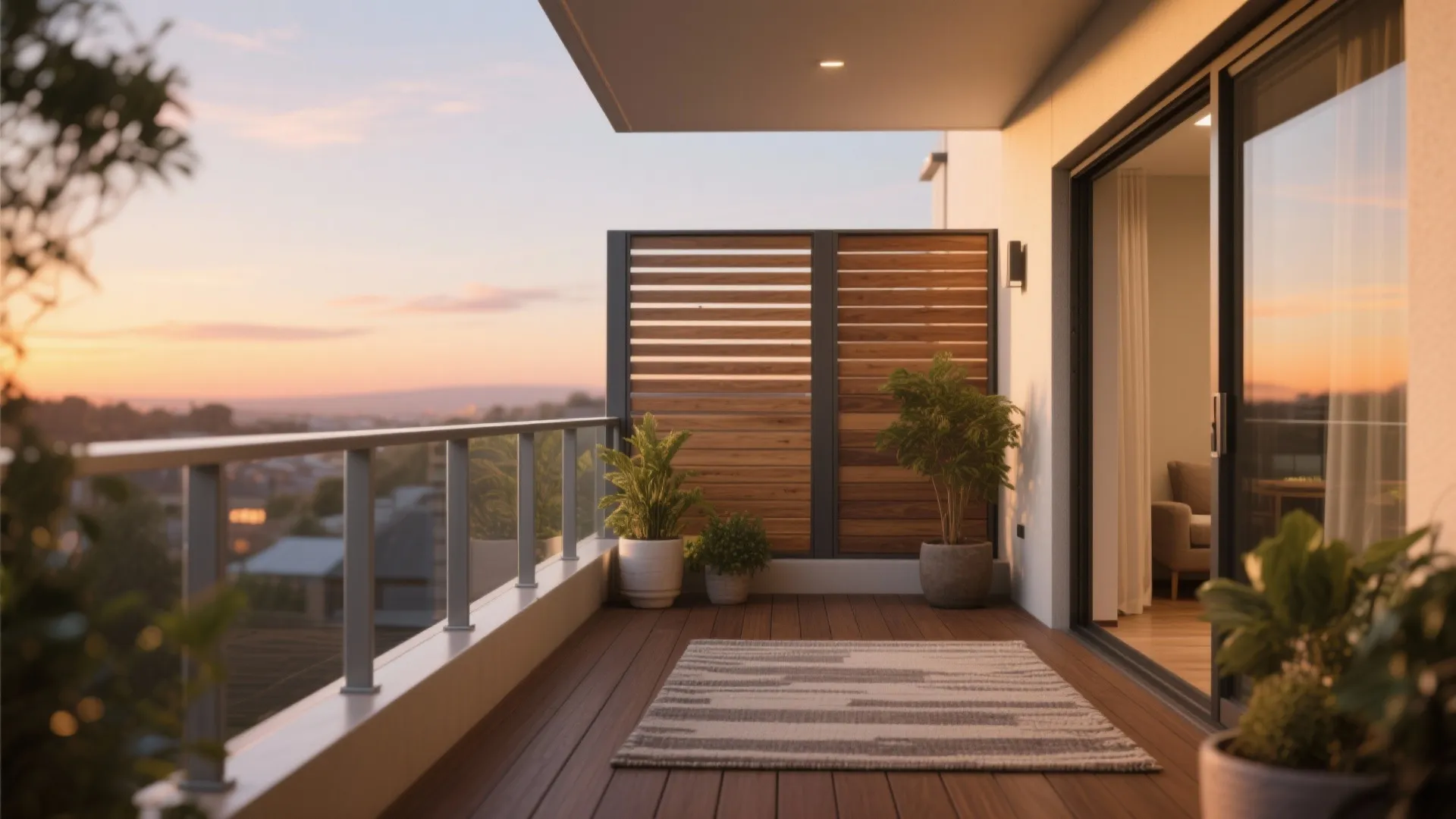 5) Mixed-material aluminium frames with wood-look accents