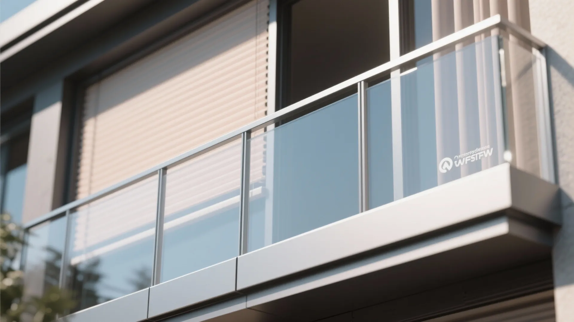 Aluminium Framed Glass with Roller Blinds