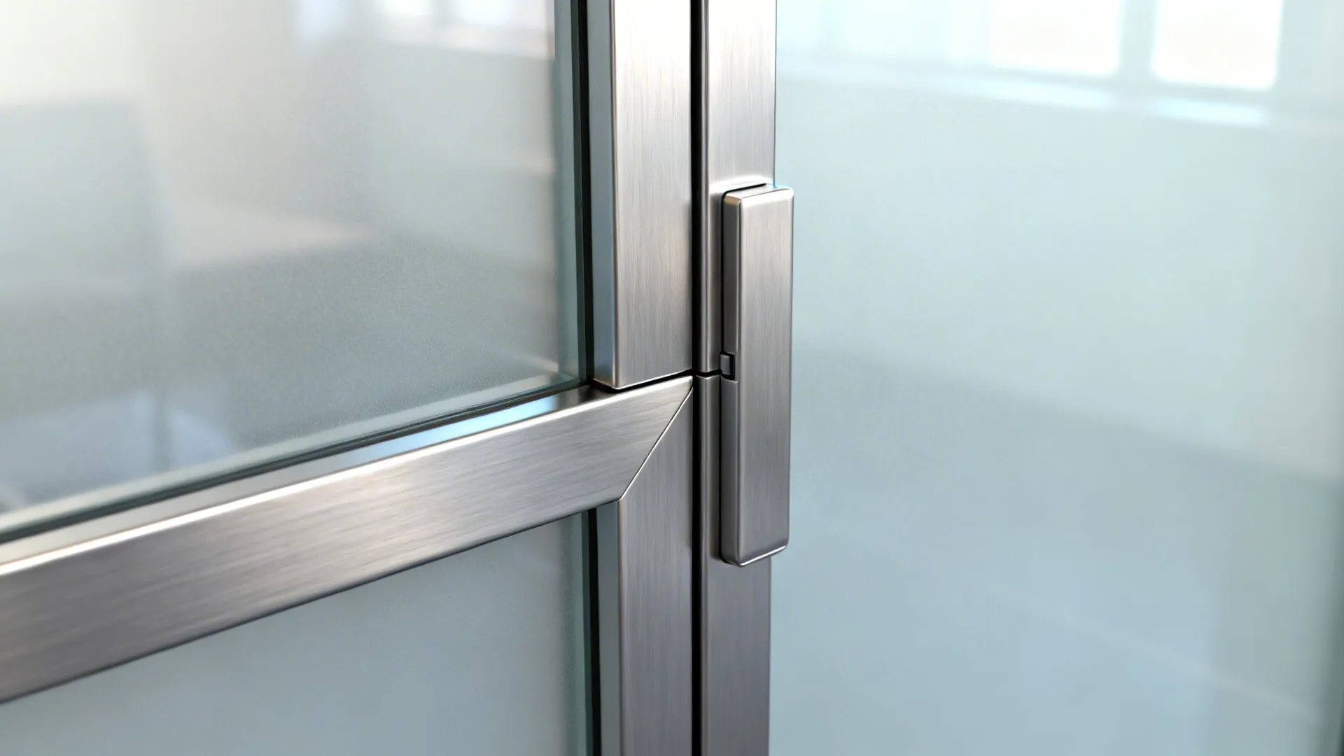 Frosted Glass and Aluminum Frame Gate