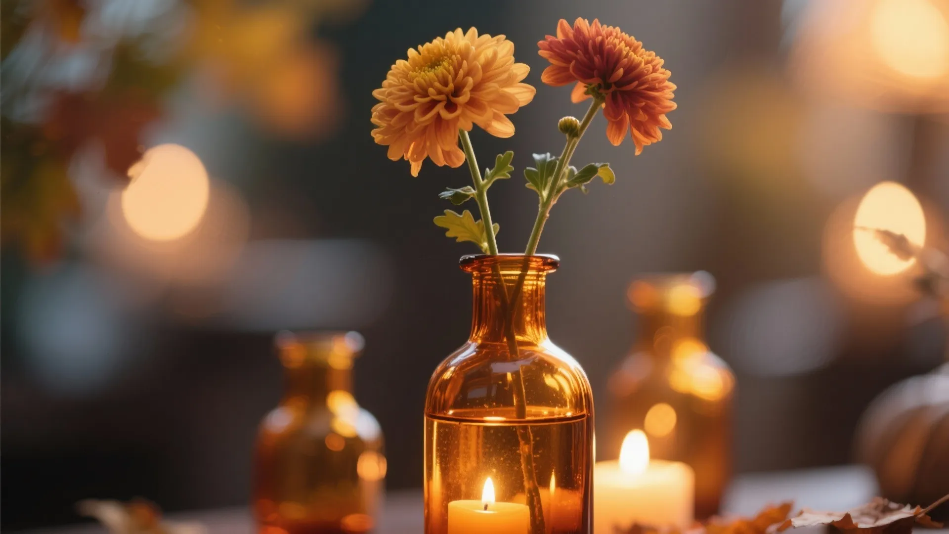 5. Amber Glass Vases