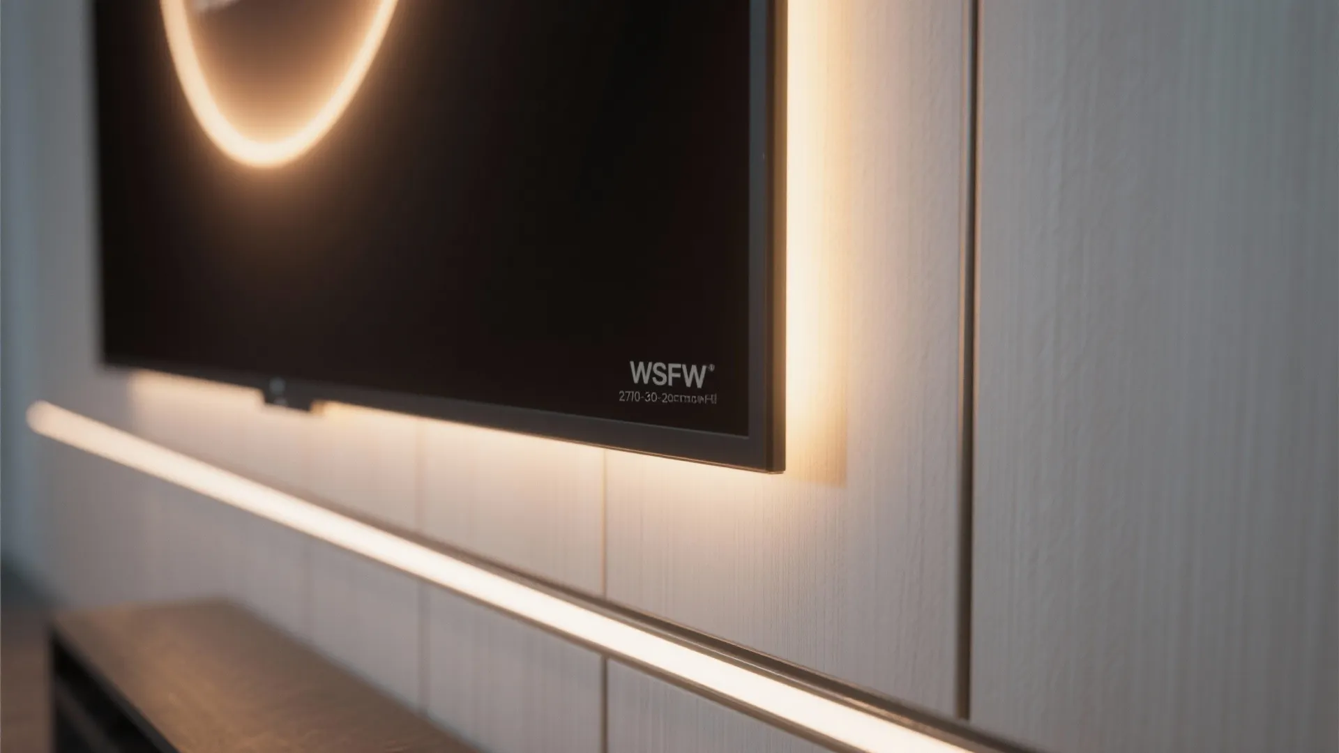 3) Frameless Panel with Ambient Lighting