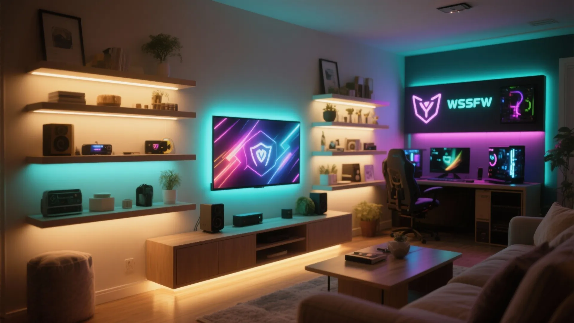 Integrated ambient lighting