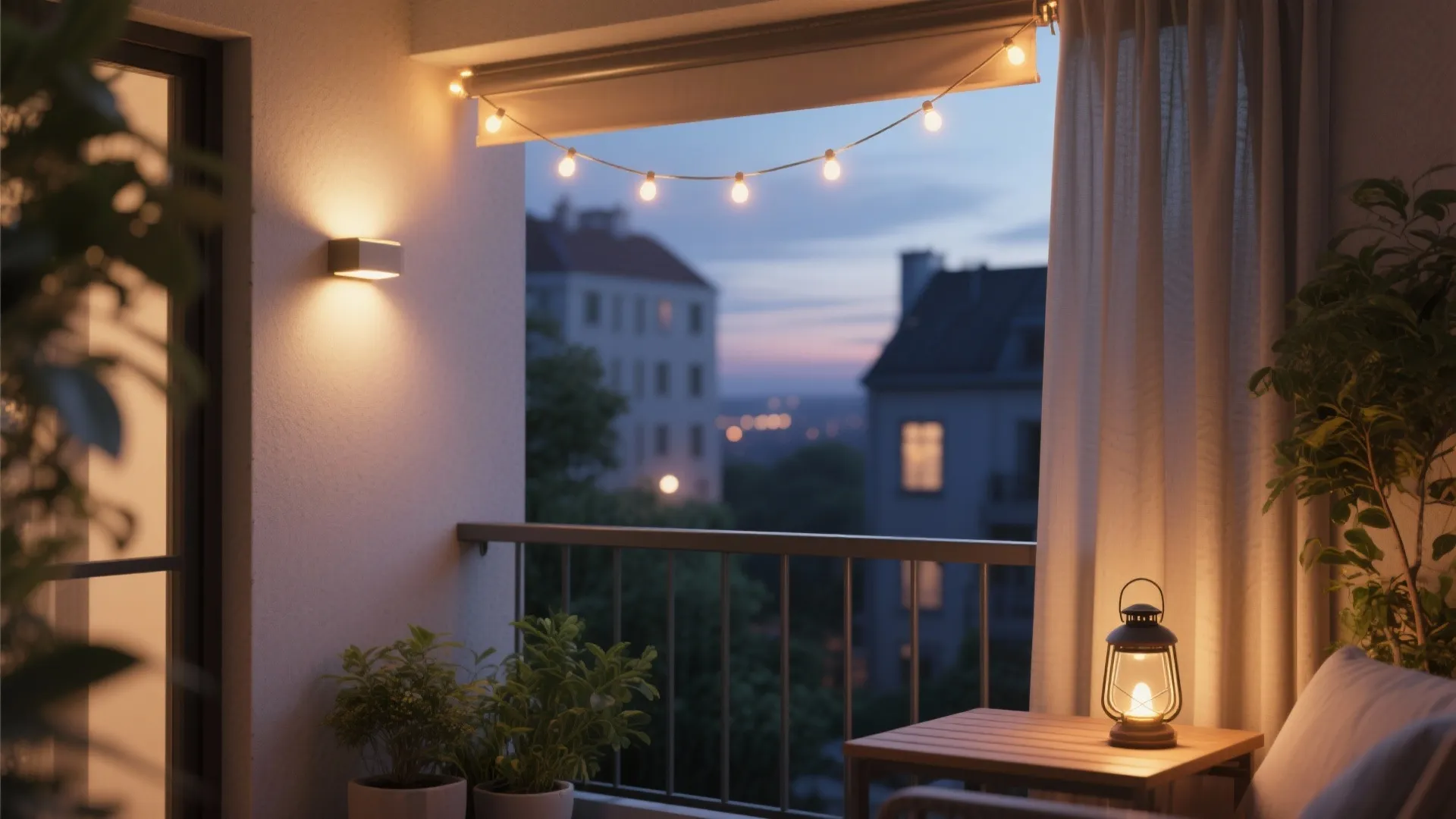 Ambient lighting and micro-shade for year-round comfort