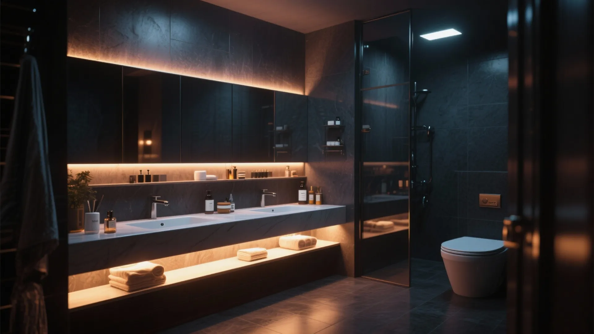 9. Ambient Shelf Lighting