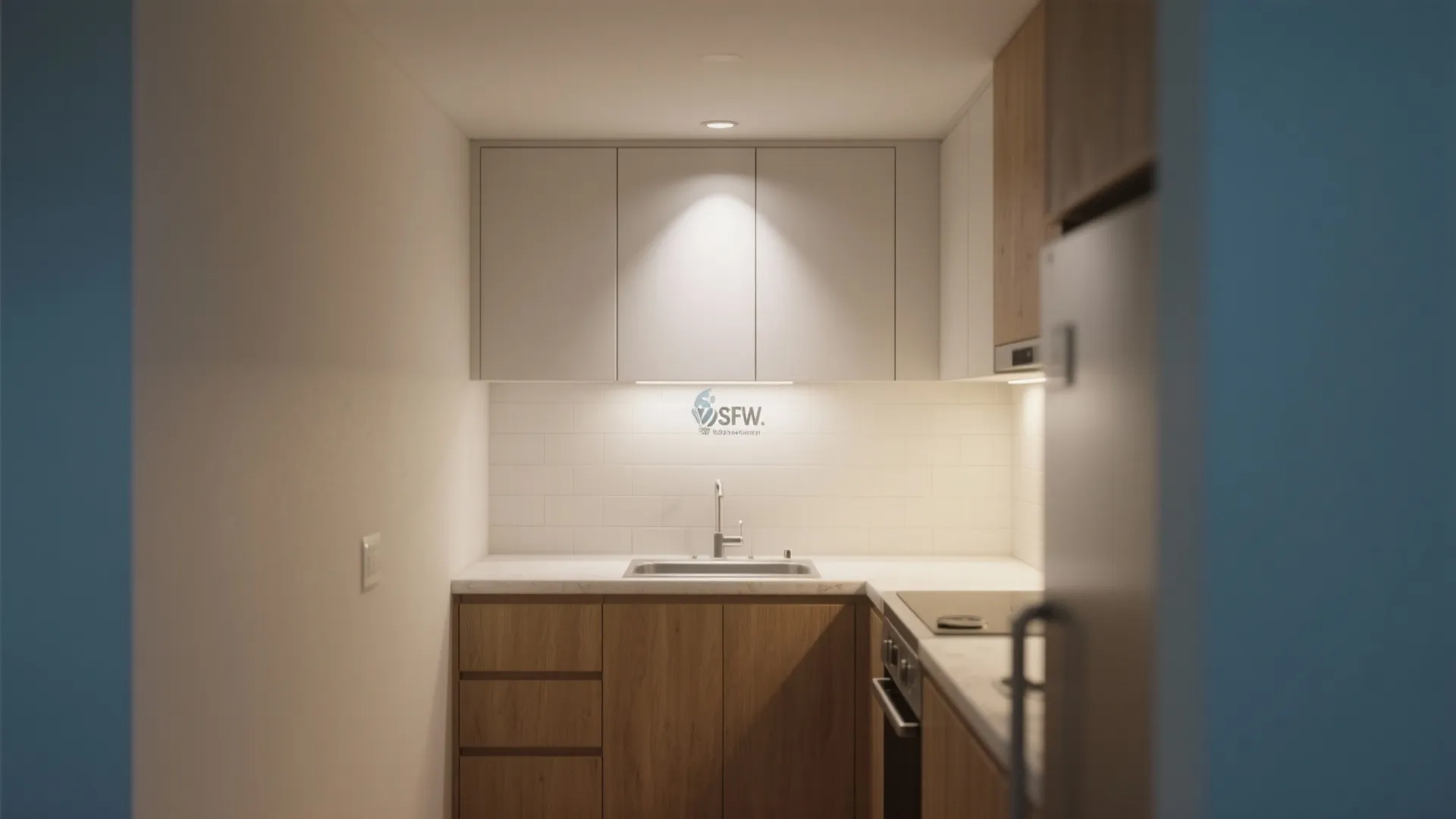 Ambient wash with wall light projector