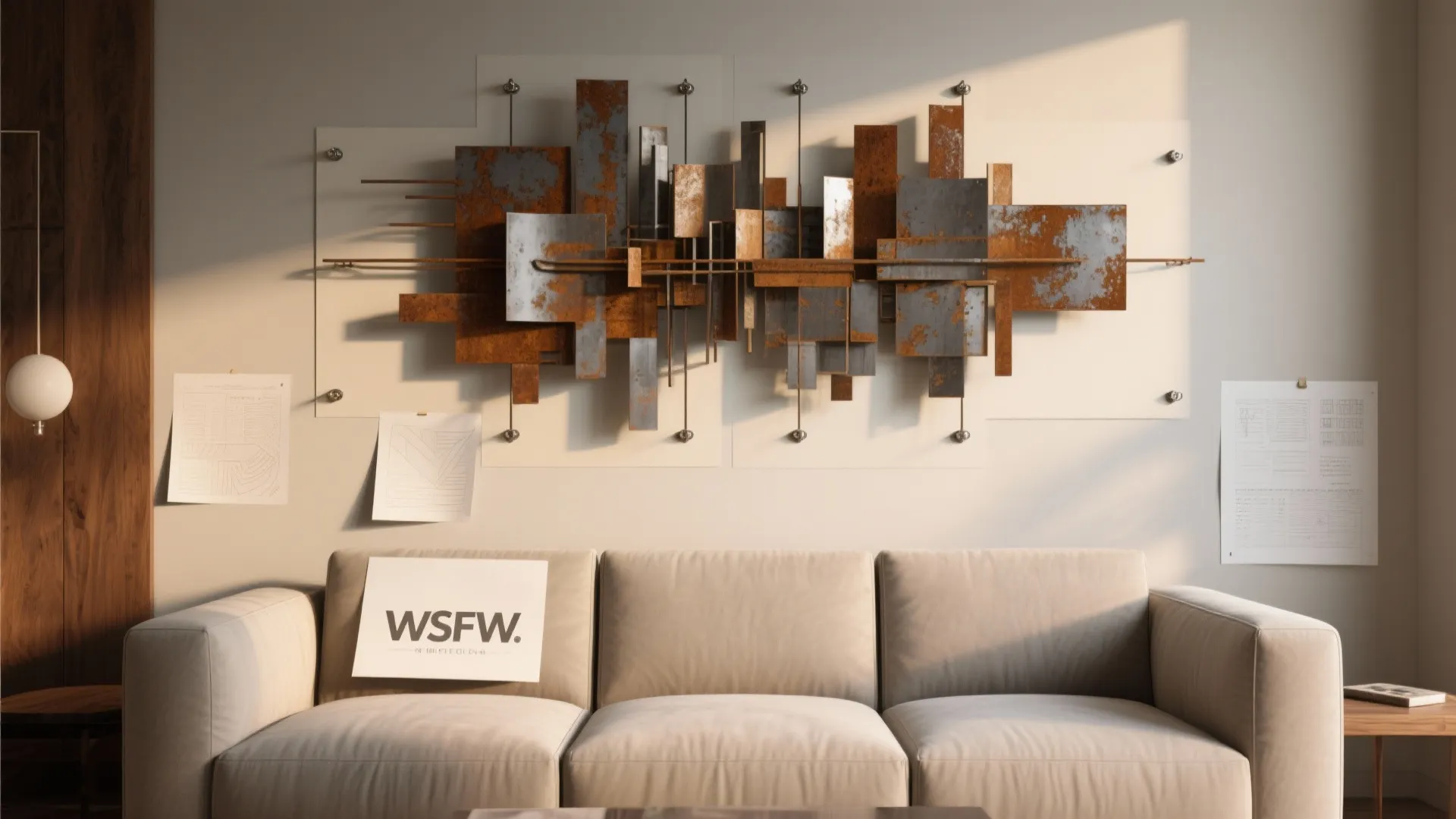 1. Central Anchor Above the Sofa