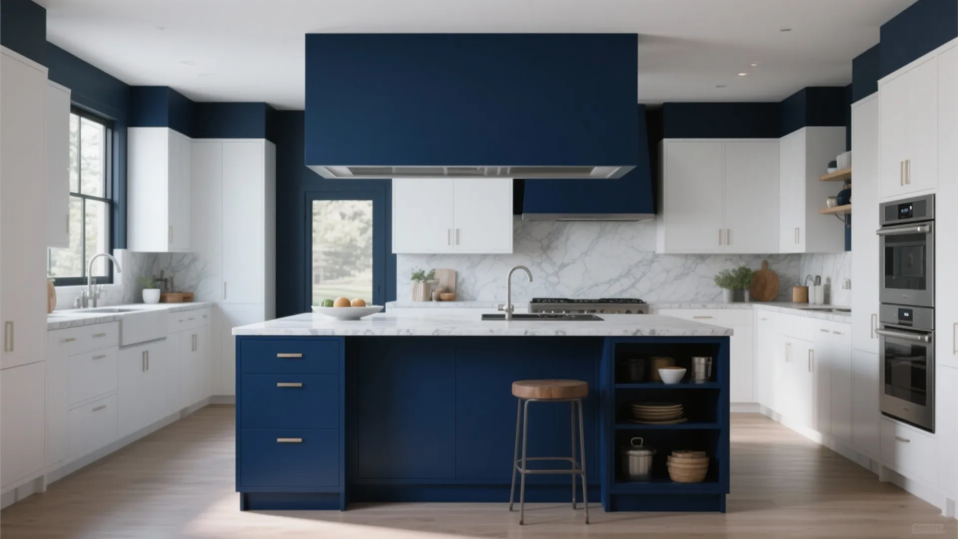 1. Anchor with a deep blue island