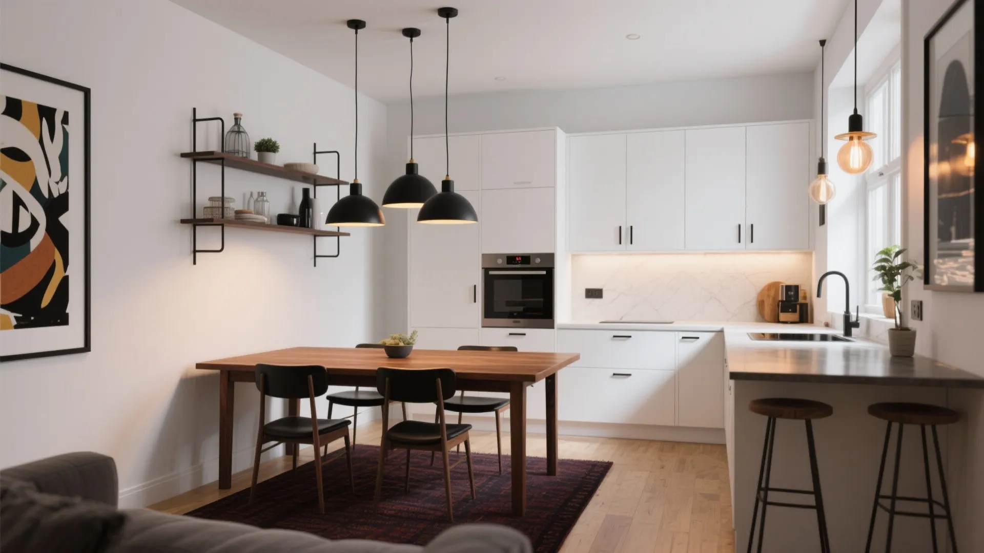 3. Anchor the Space with Contrasting Elements