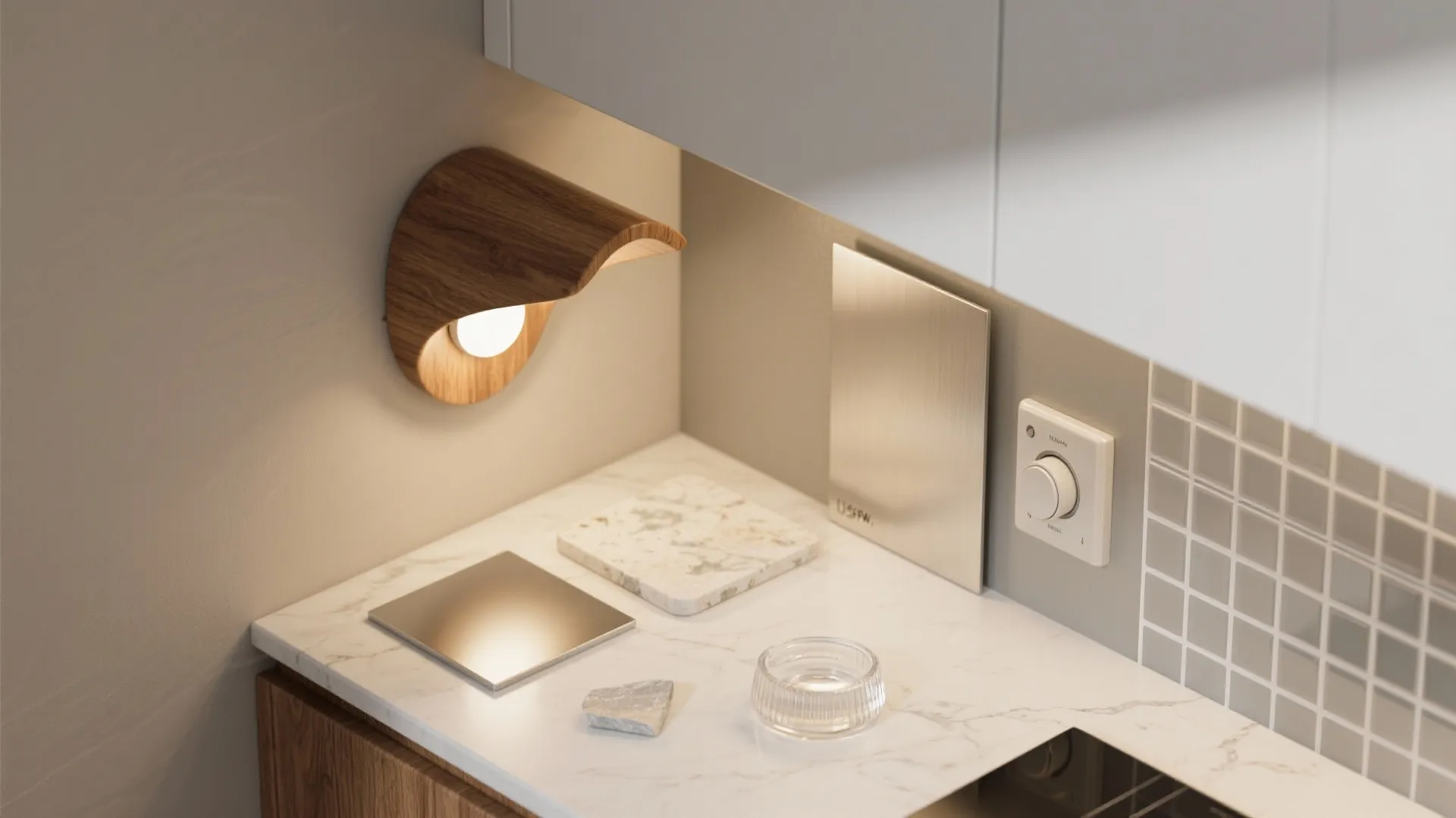 Statement wall light as a space anchor