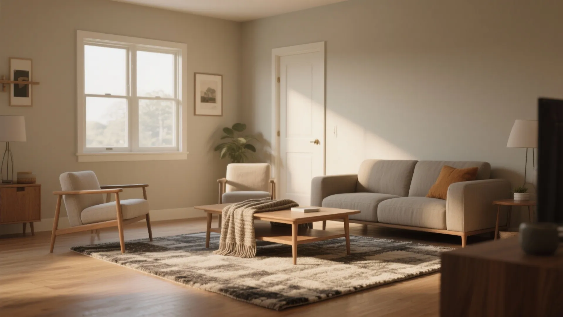 1. Anchor the Seating with a Medium Rug