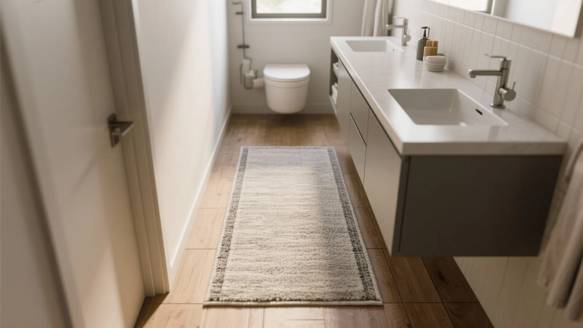 1. Anchor a floating vanity