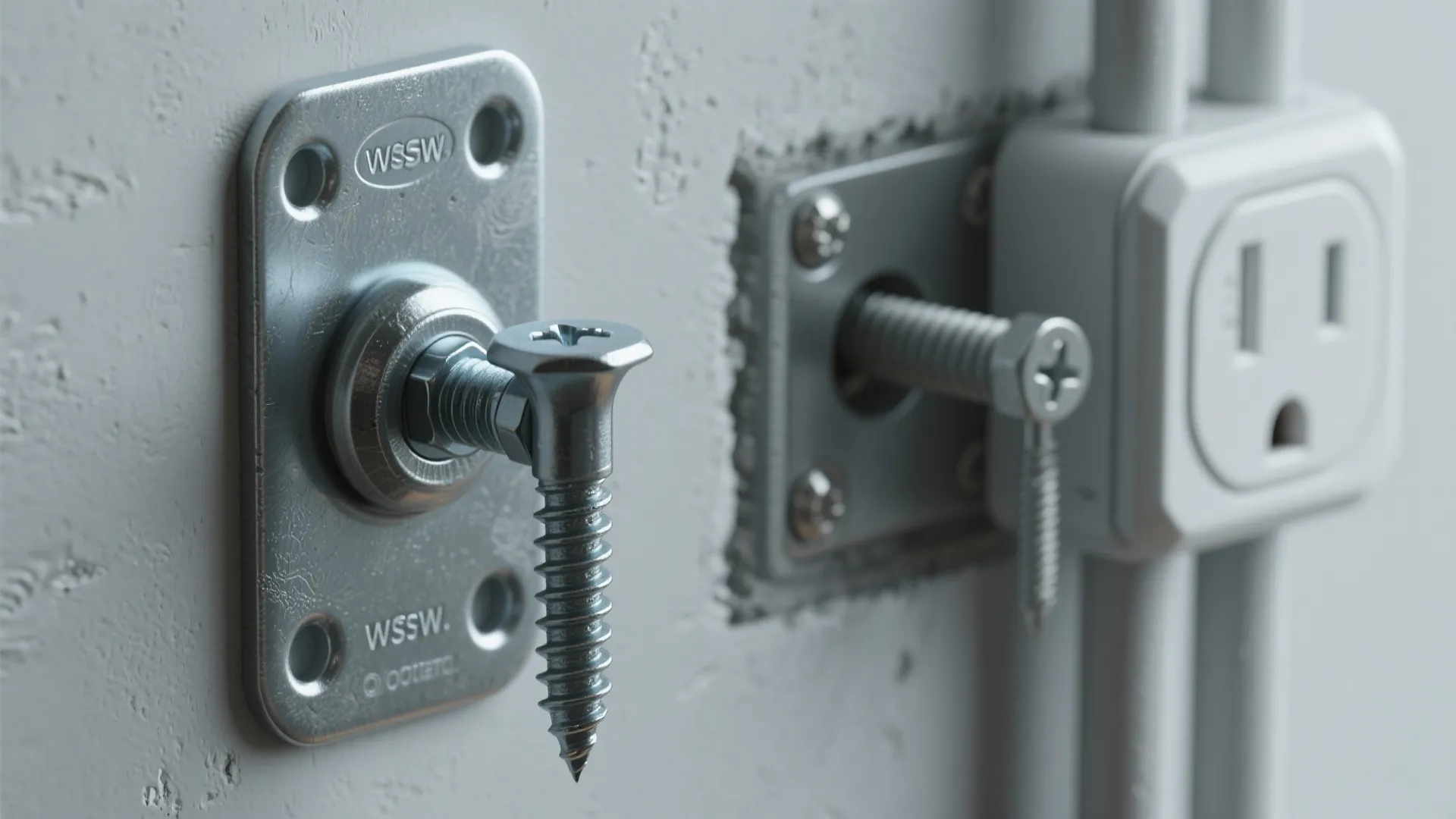 Toggle anchor and stud-mounted bracket plate comparison for pendant installations.