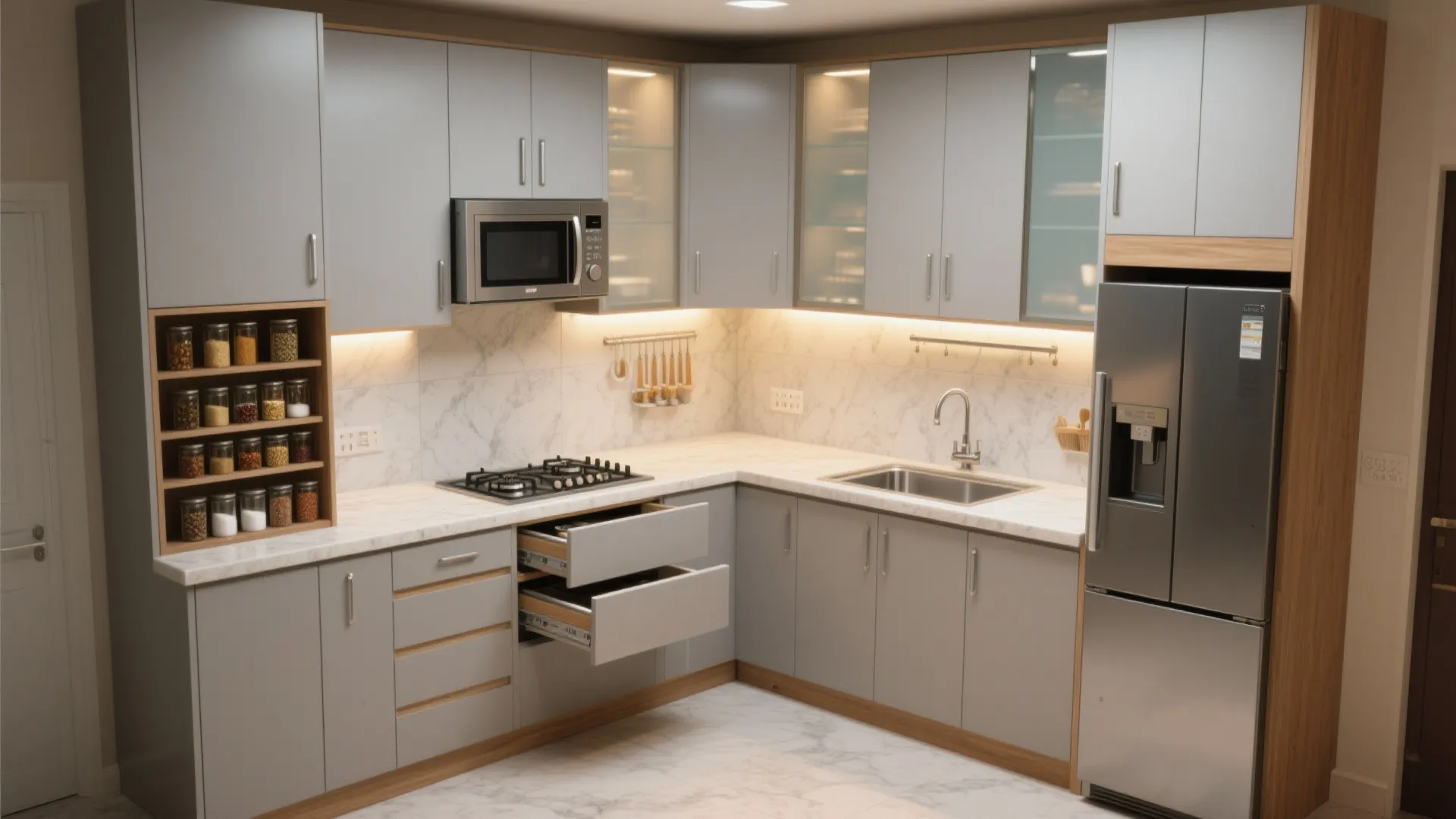 Minimalist kitchen storage that actually fits life