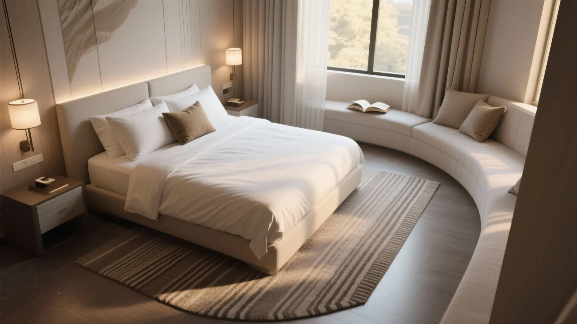 2. Angled Bed to Create a Curved Walkway