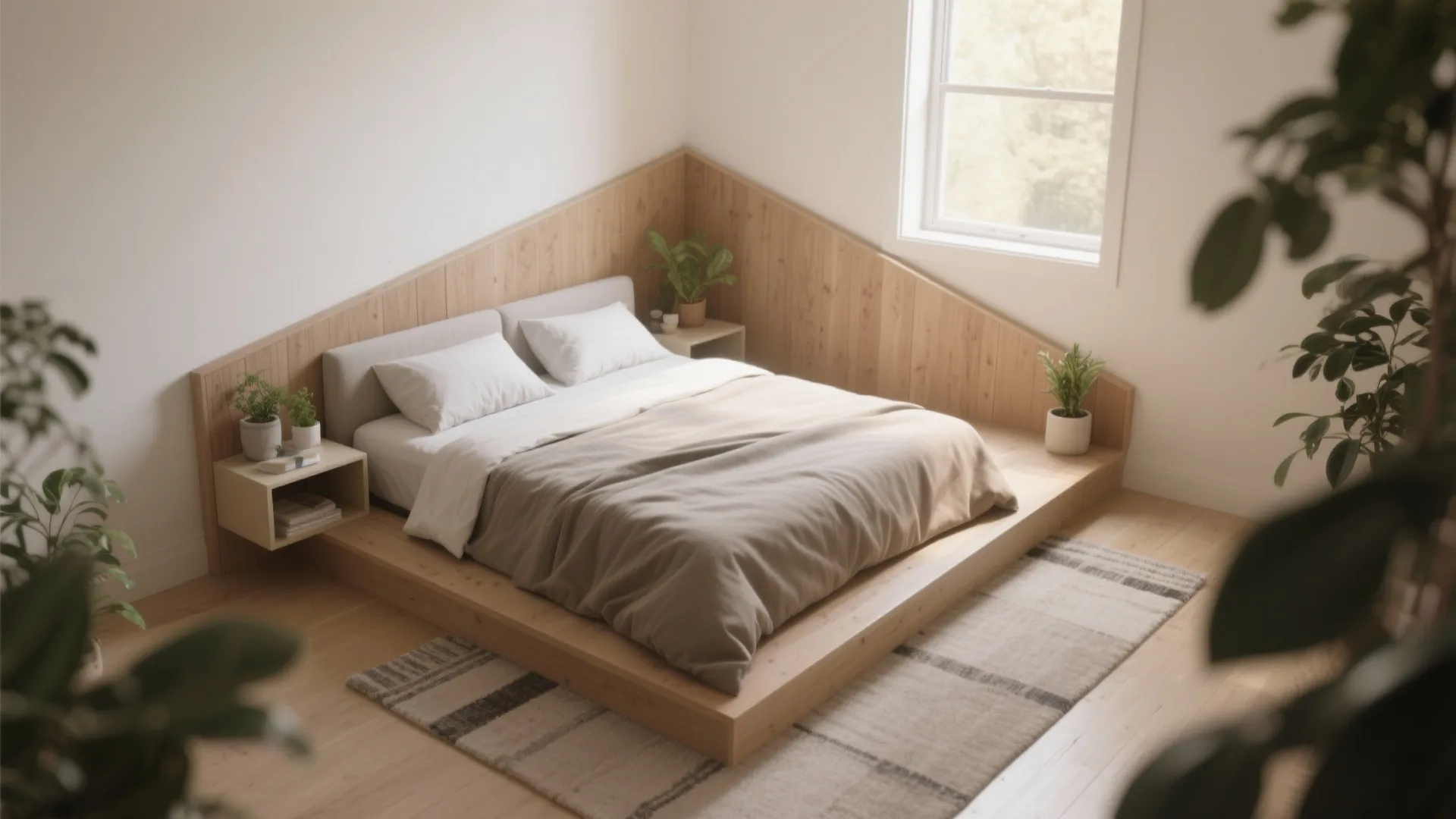 3. Corner bed angled for diagonal flow