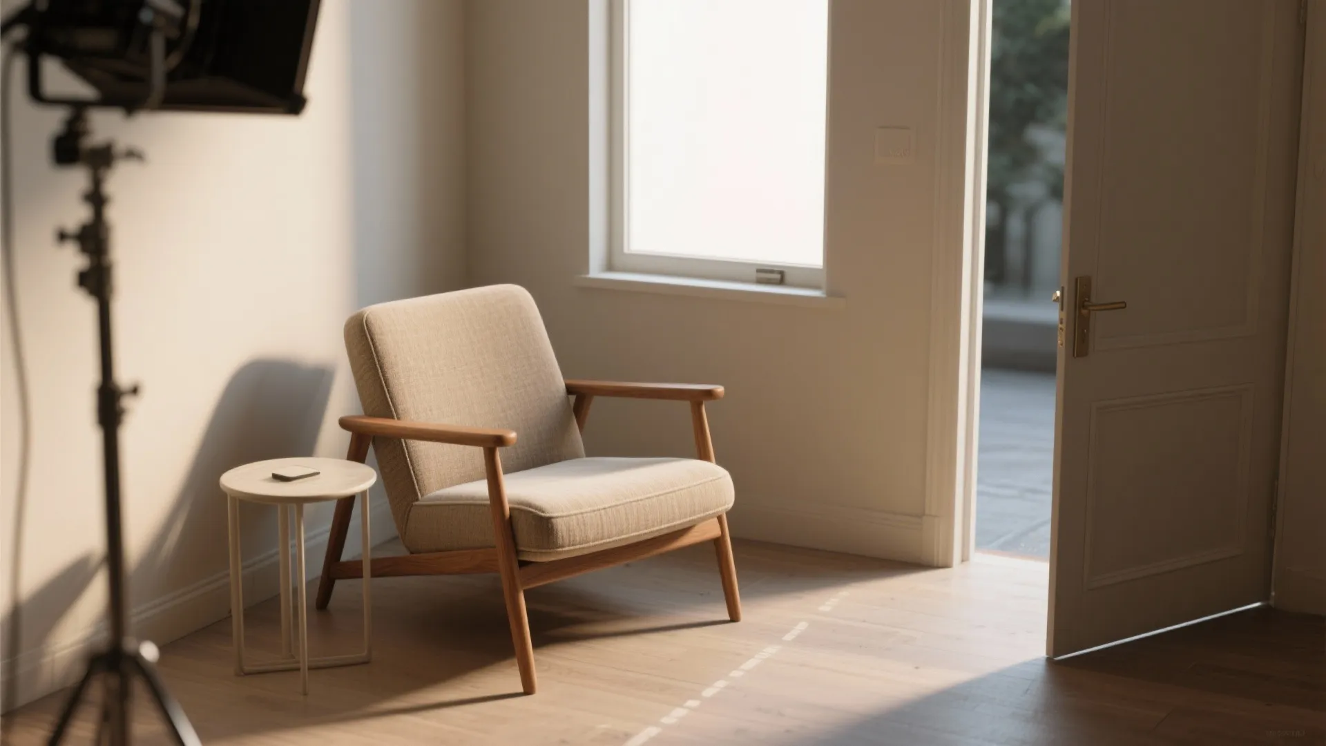 2. Angled Corner Chair (45° Placement)