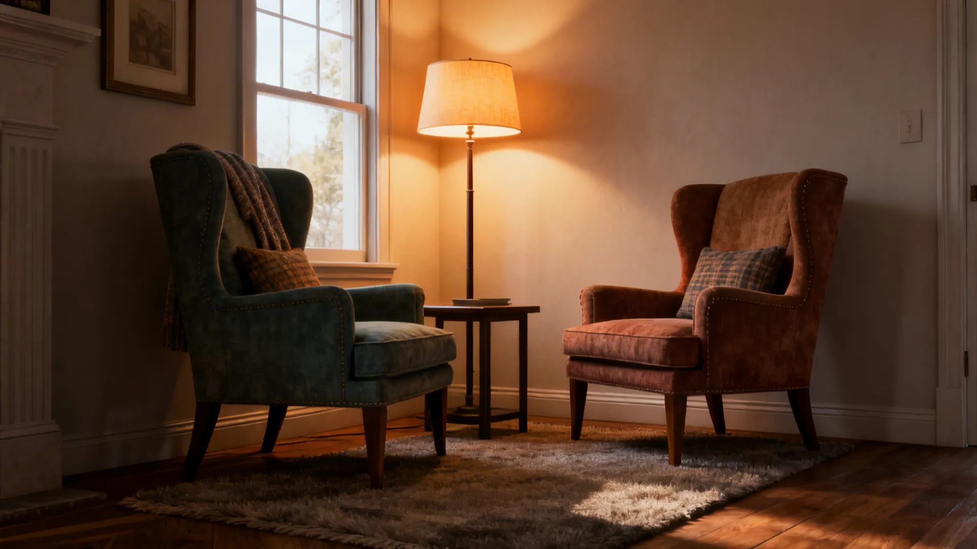 2. Angled Pair for Cozy Conversation