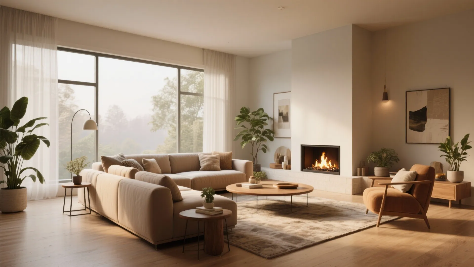 Angled Furniture Arrangement