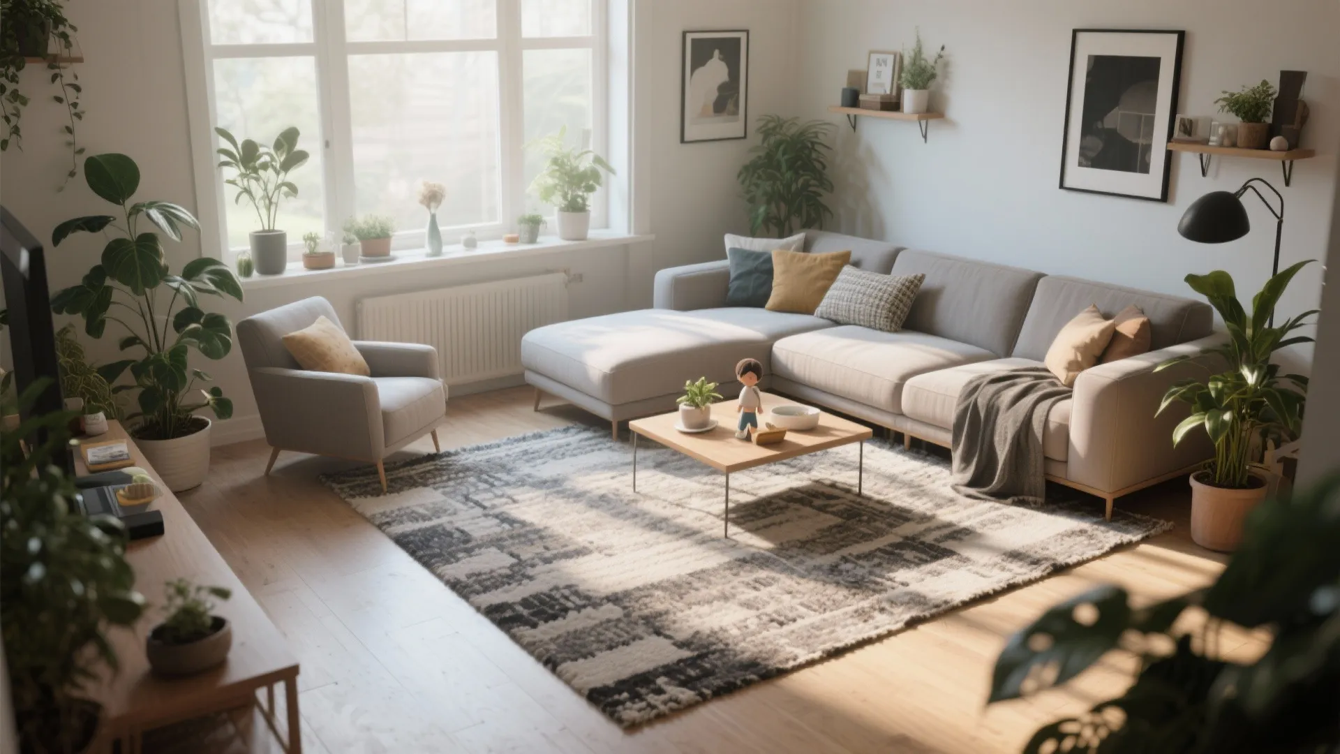 5. Angled Furniture Arrangement