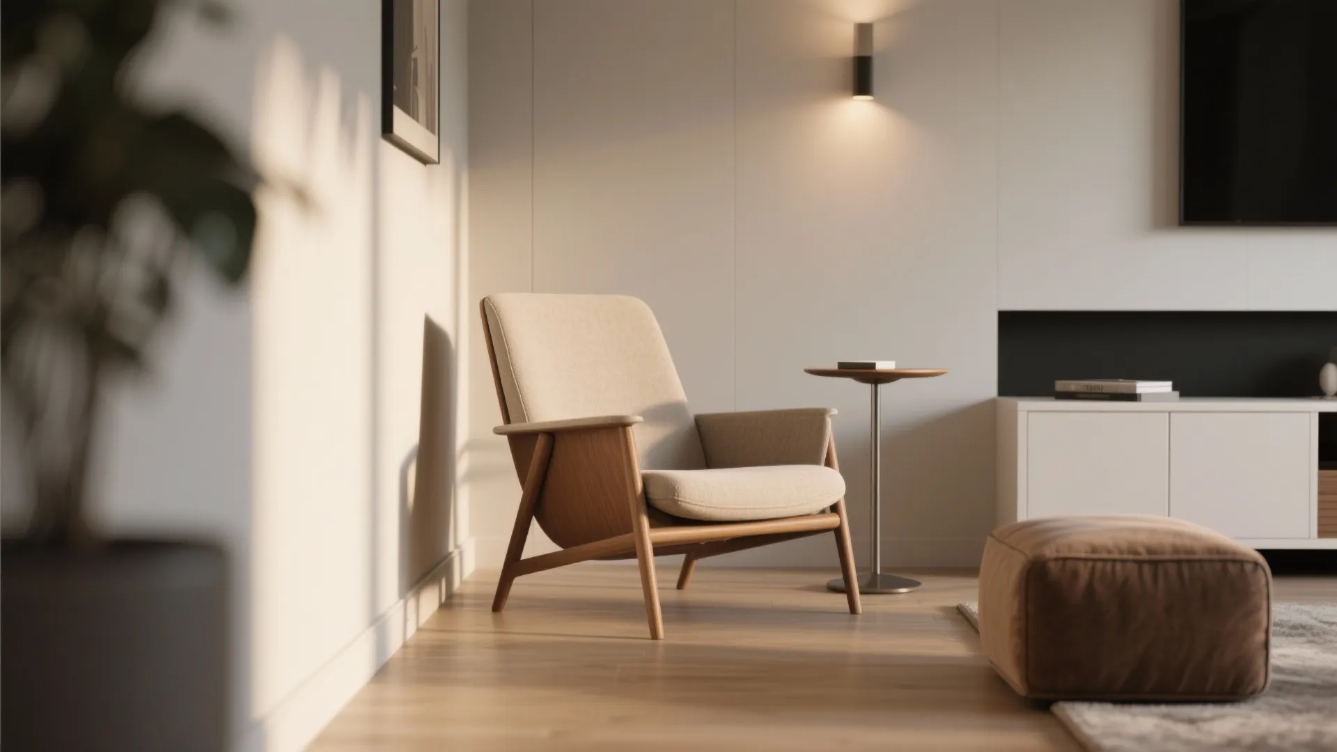 4. Angled furniture for visual drama