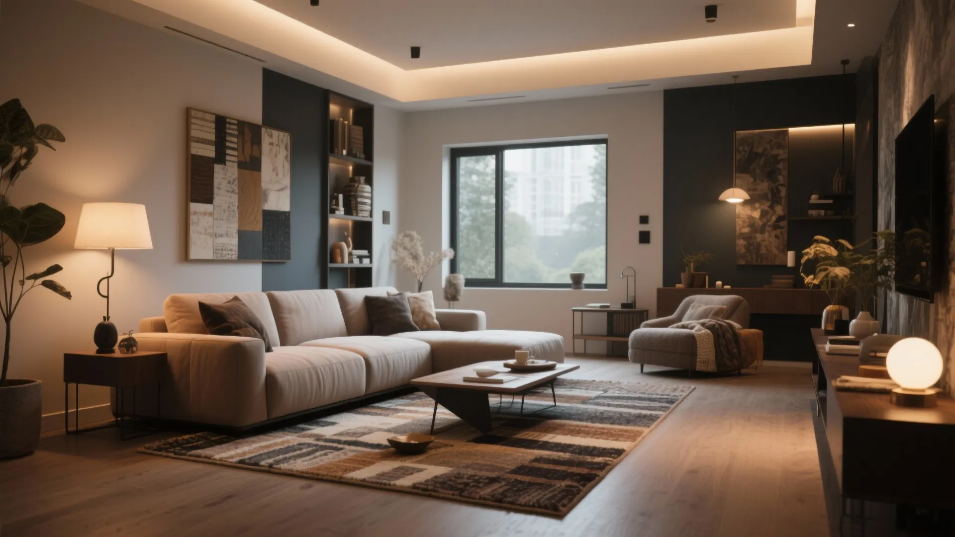 3. Angled Furniture for Flow