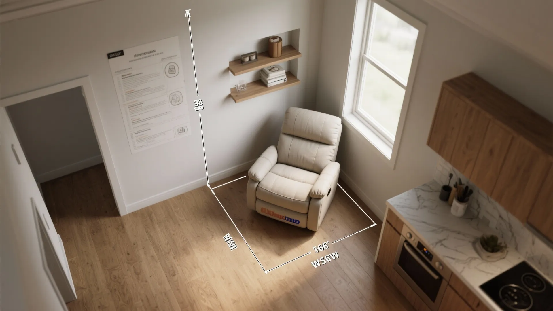 5. Placement tricks — corners, float with angled orientation, and near kitchen nooks