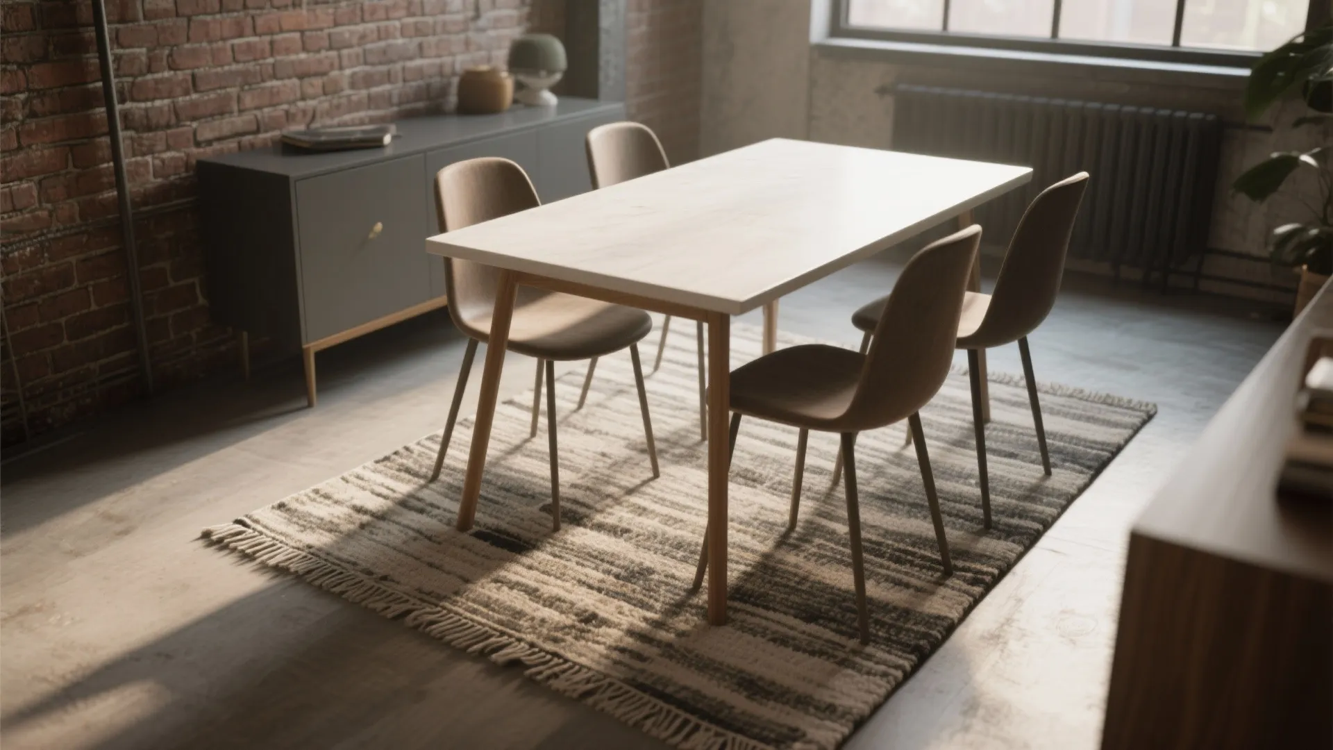 4. Angle the rug for visual drama