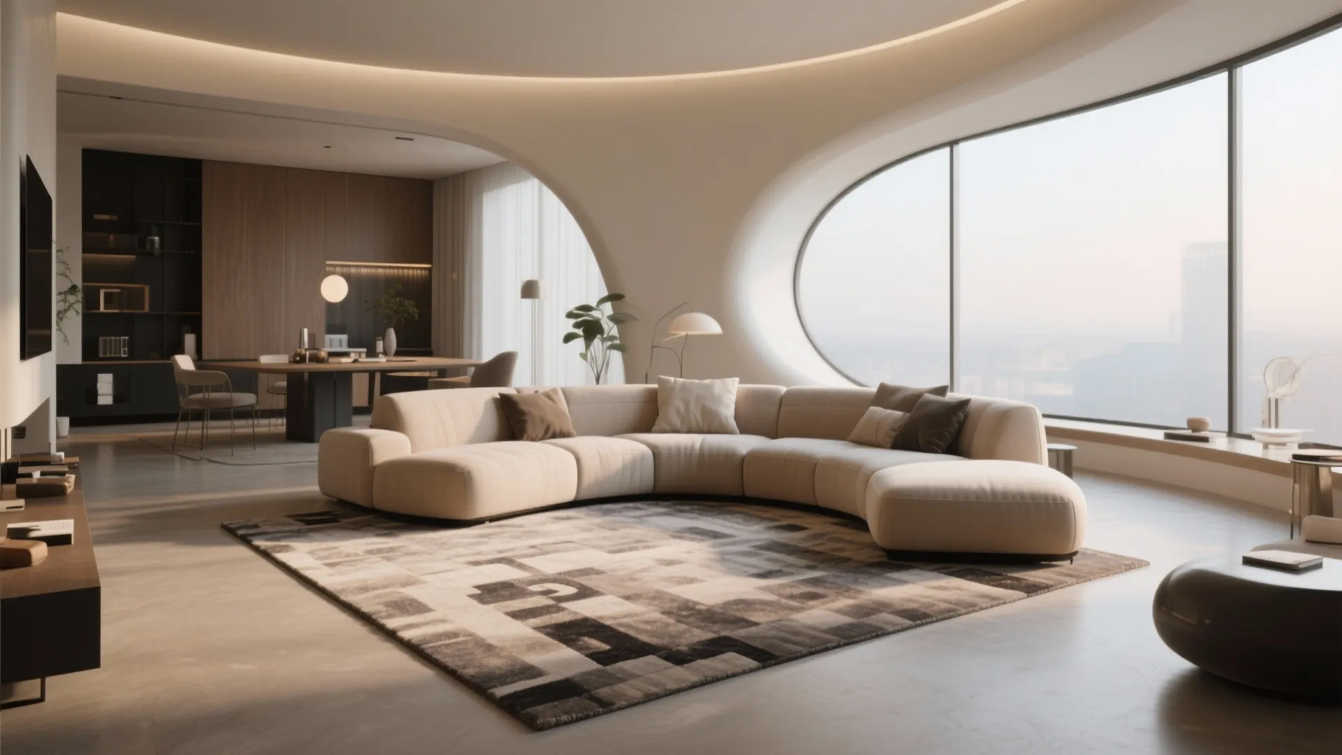 8. Complement Curved Furniture