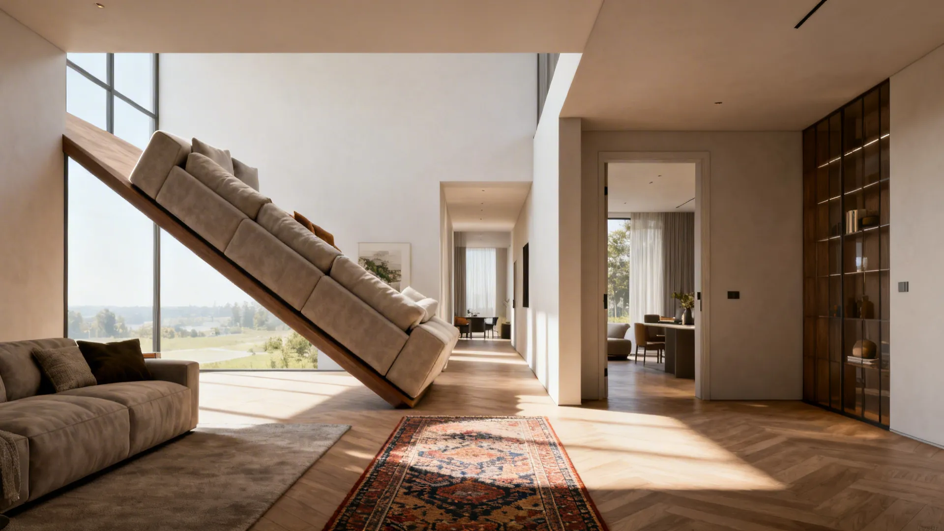 4. Try an angled placement to open pathways