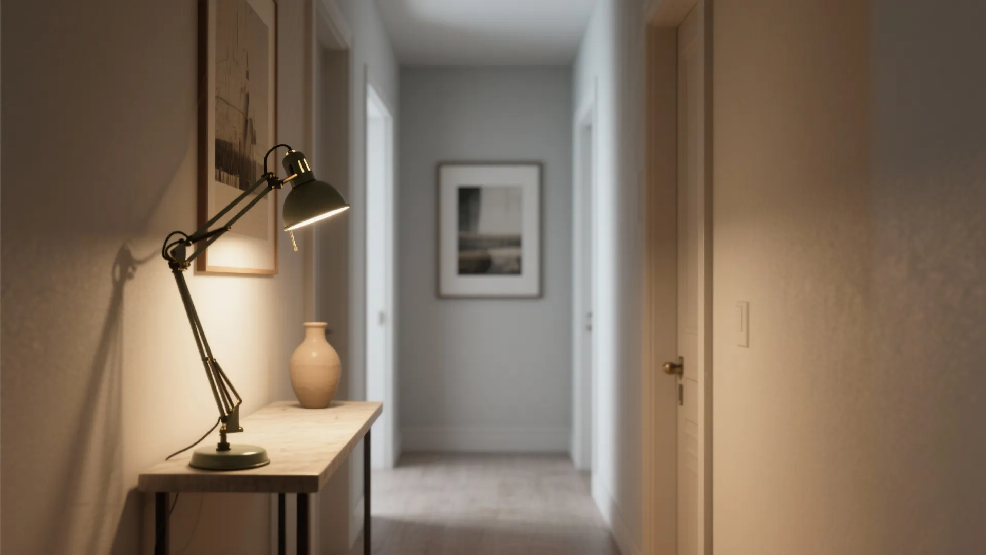 2. Vertical Accent in Narrow Hallways