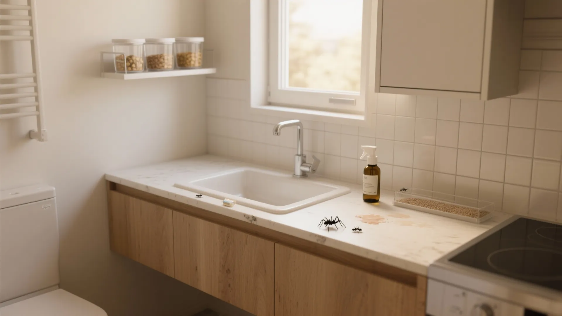 5 Small Fixes for Tiny Black Ants: Practical small-space strategies I use to stop tiny black ants in kitchens and bathrooms