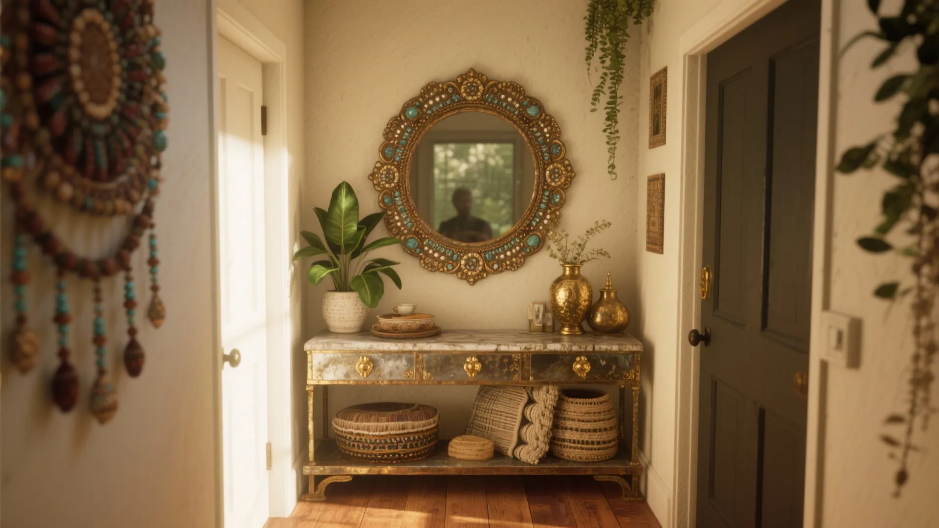 DIY Anthropologie Mirror — 5 Ideas: Five easy, budget-savvy ways I remake that Anthropologie look for small spaces